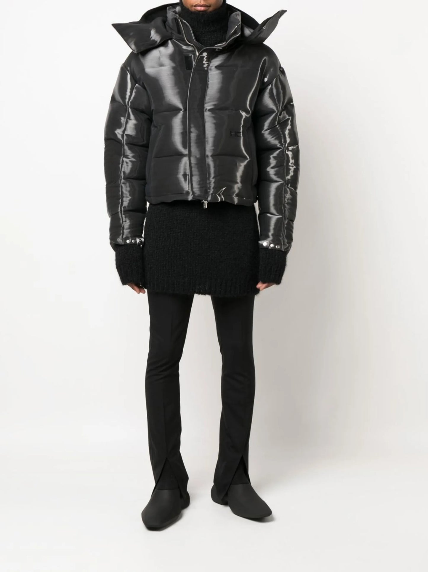 metallic padded jacket