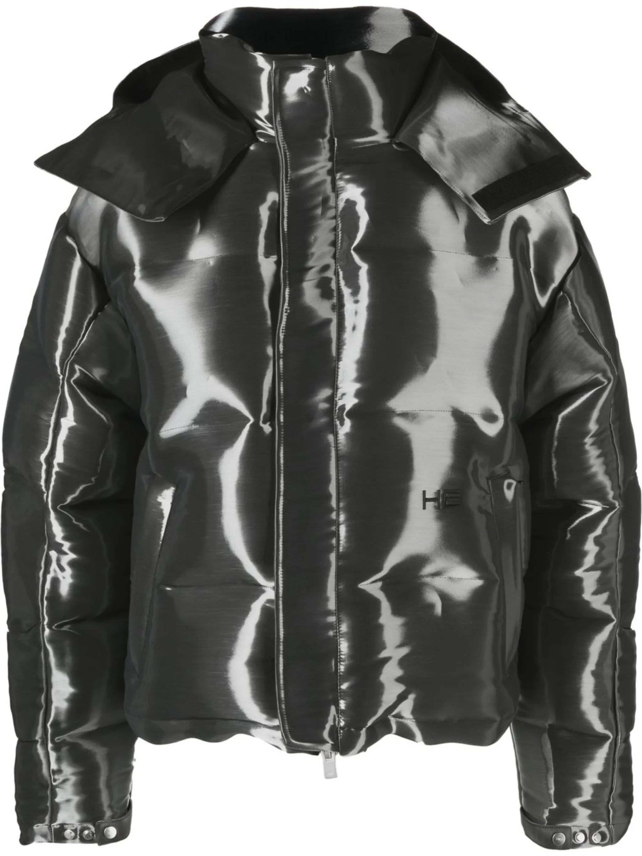 metallic padded jacket