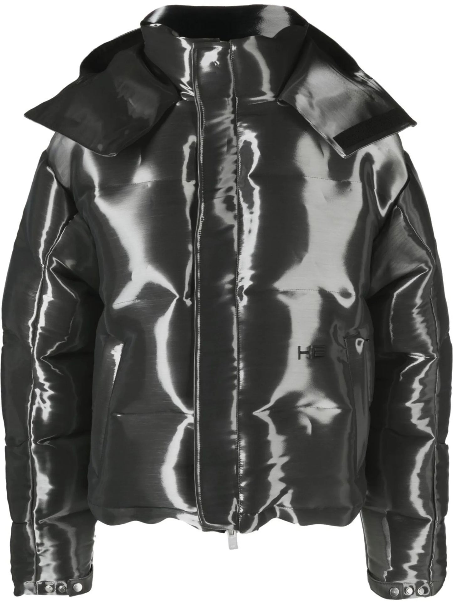 metallic padded jacket