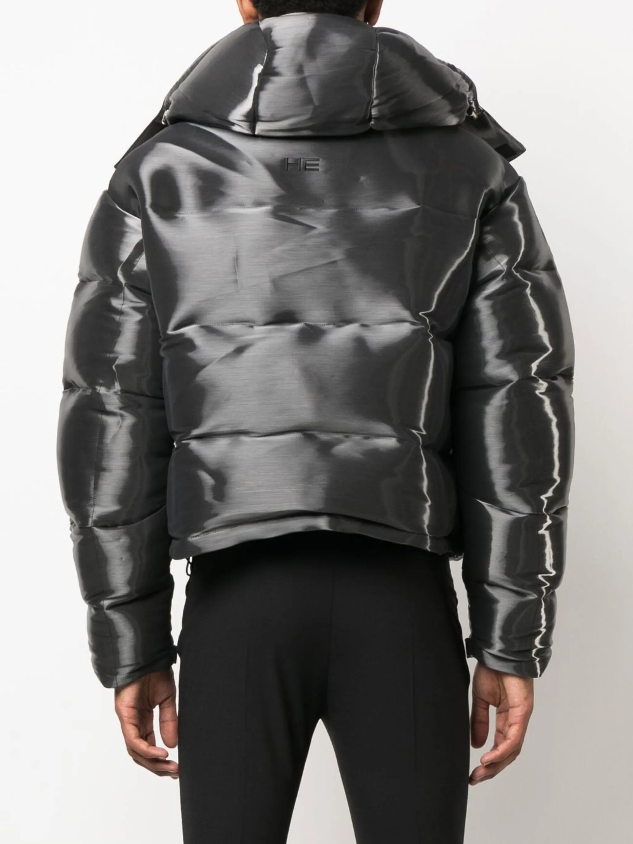 metallic padded jacket