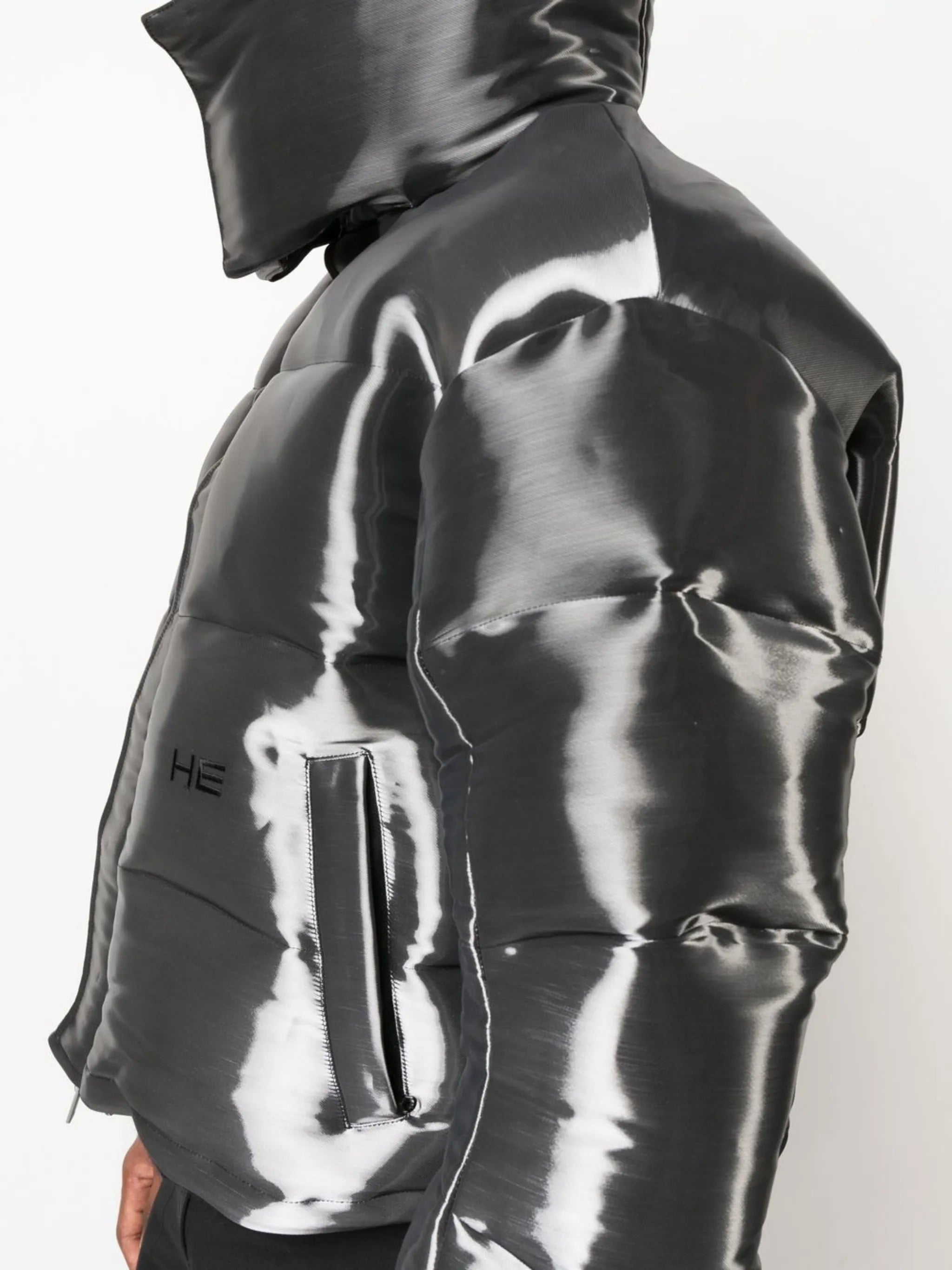 metallic padded jacket