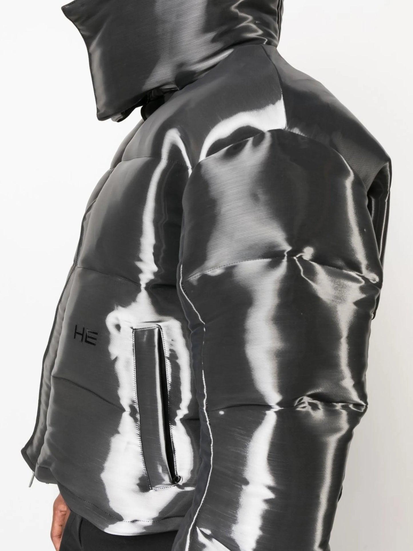 metallic padded jacket