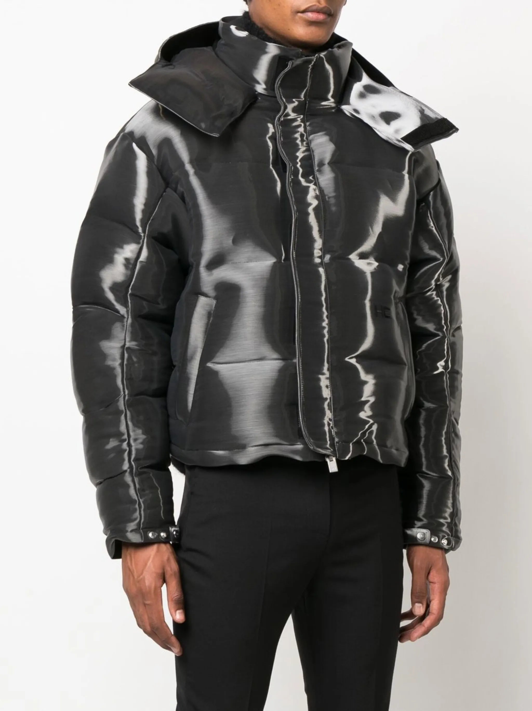 metallic padded jacket