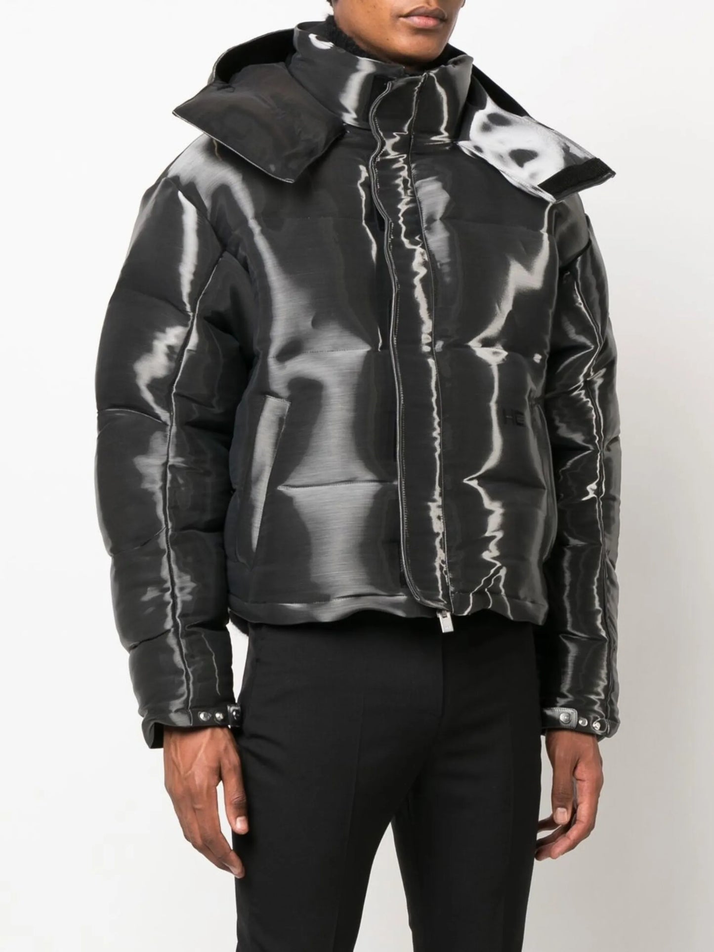 metallic padded jacket
