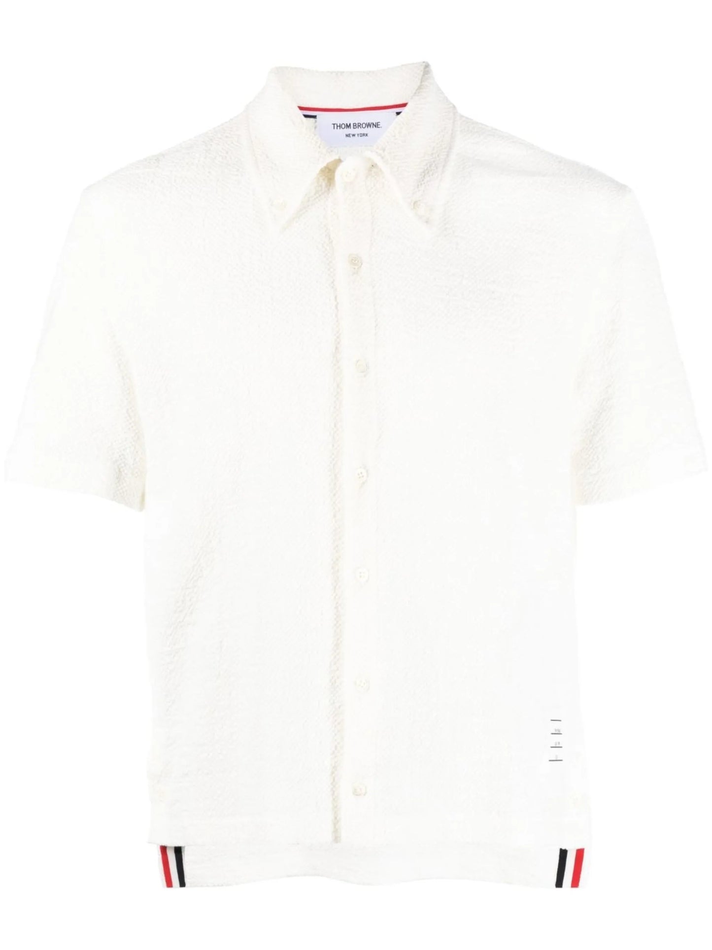 tweed short-sleeve polo shirt