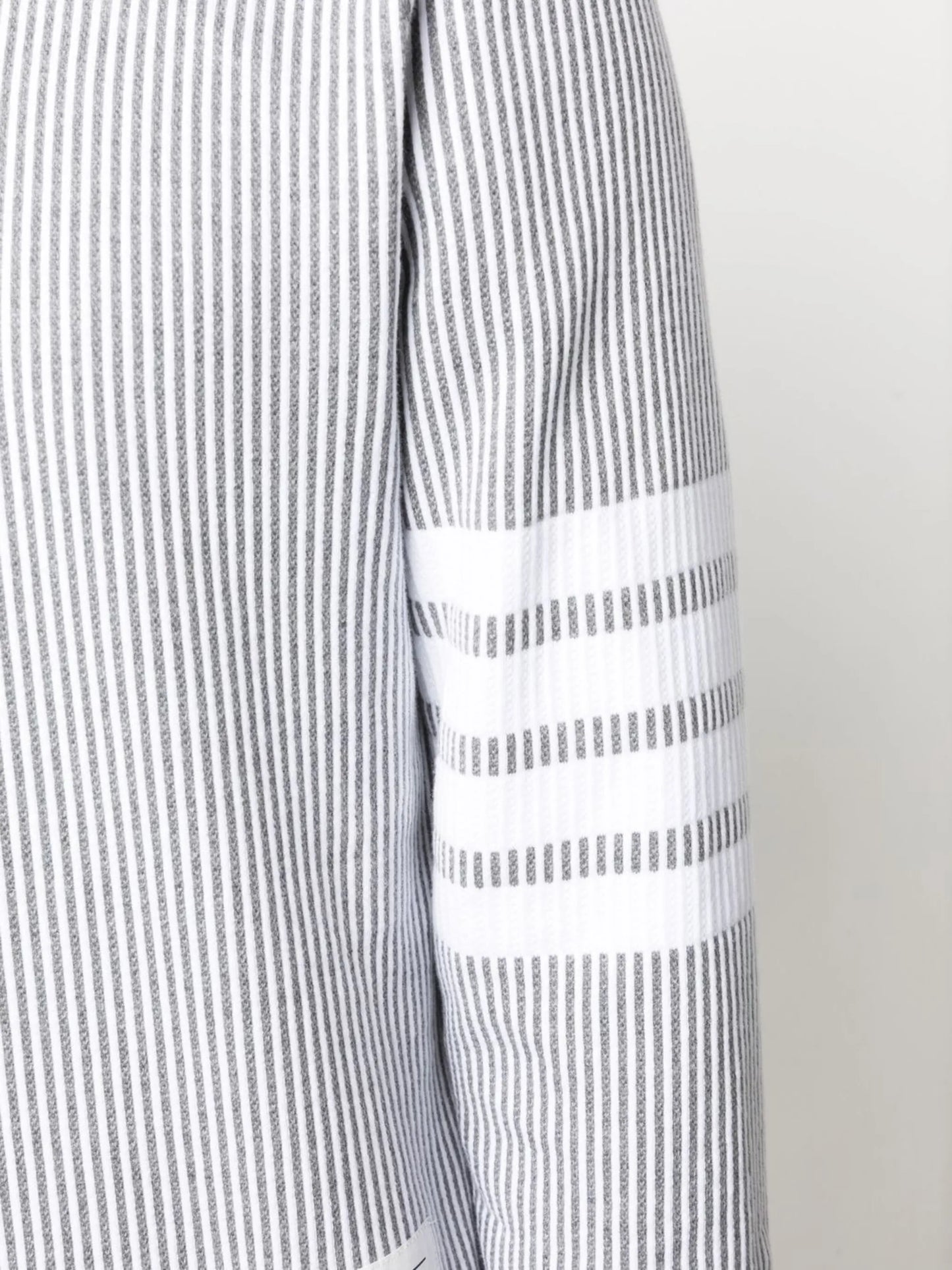 4-Bar stripe seersucker sweatshirt