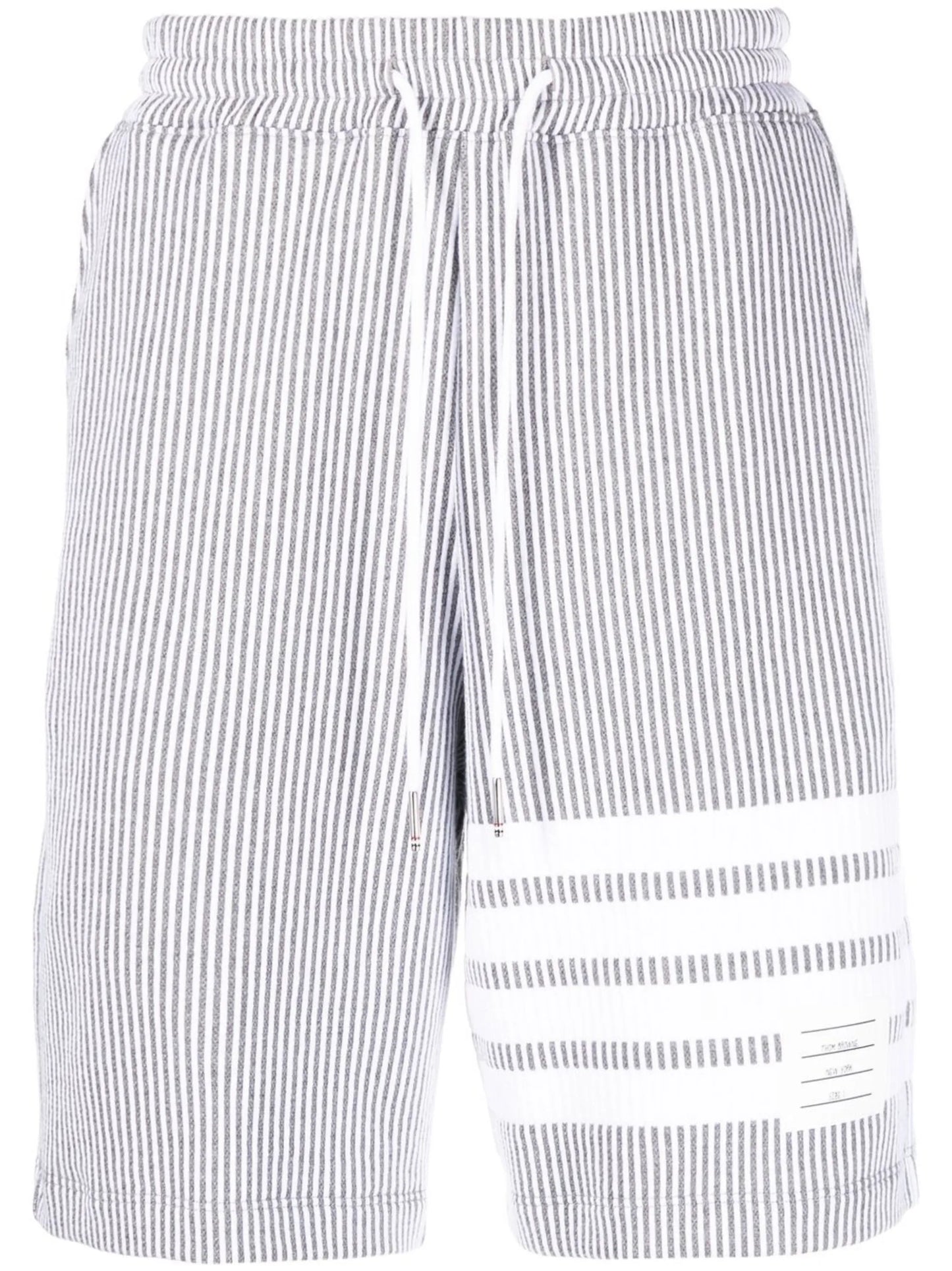 4-Bar stripe seersucker shorts