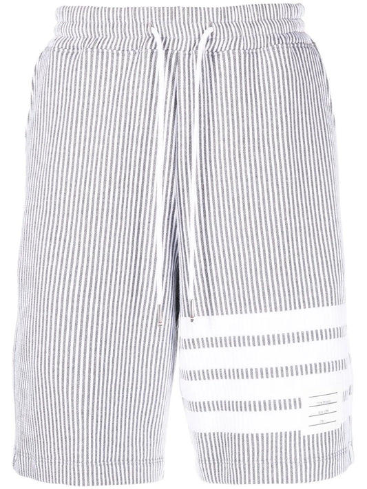 4-Bar stripe seersucker shorts