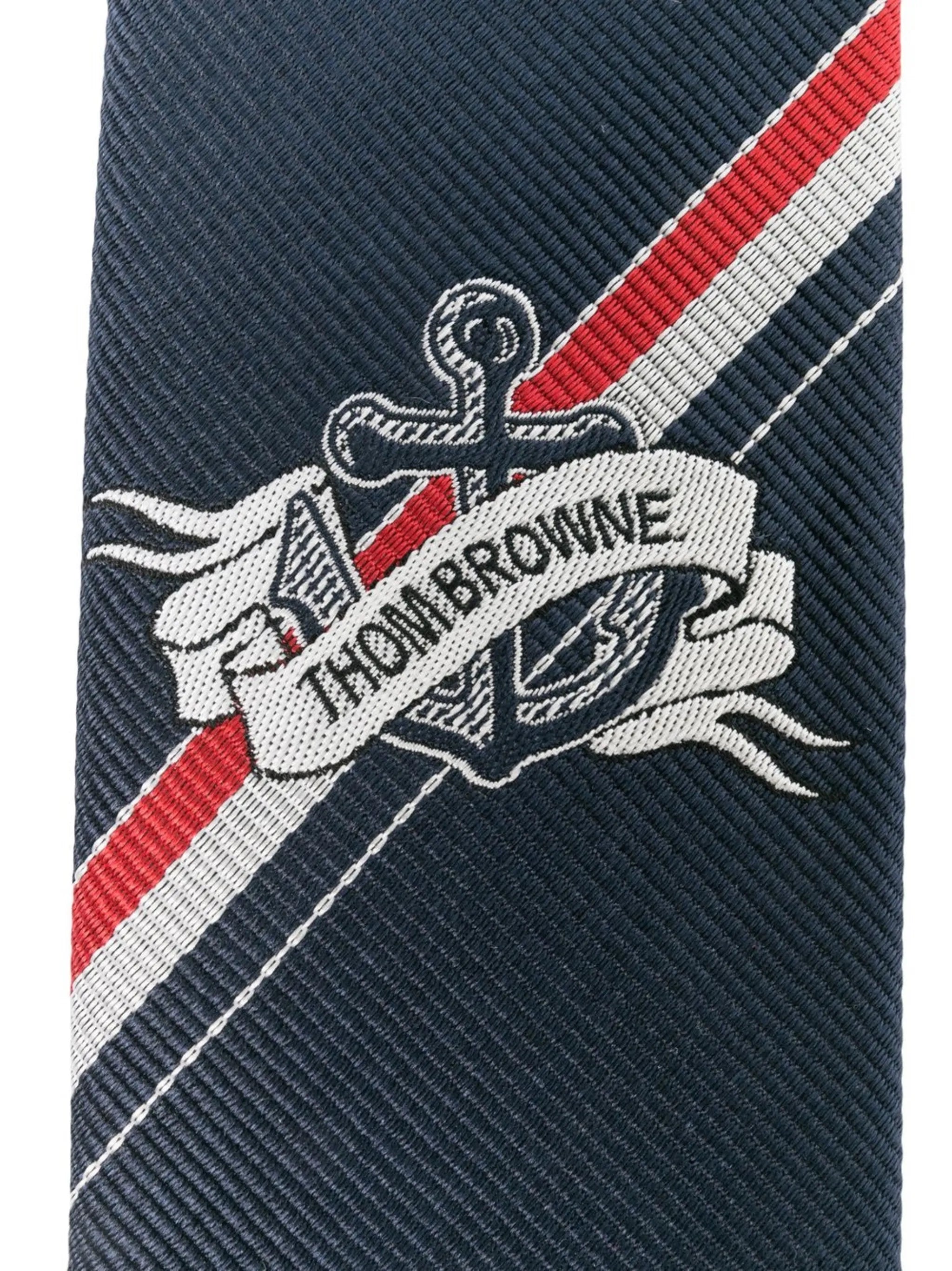 anchor-logo silk tie