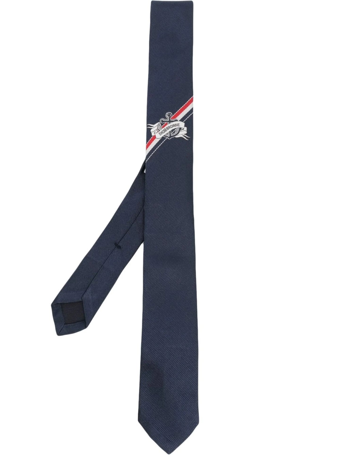 anchor-logo silk tie