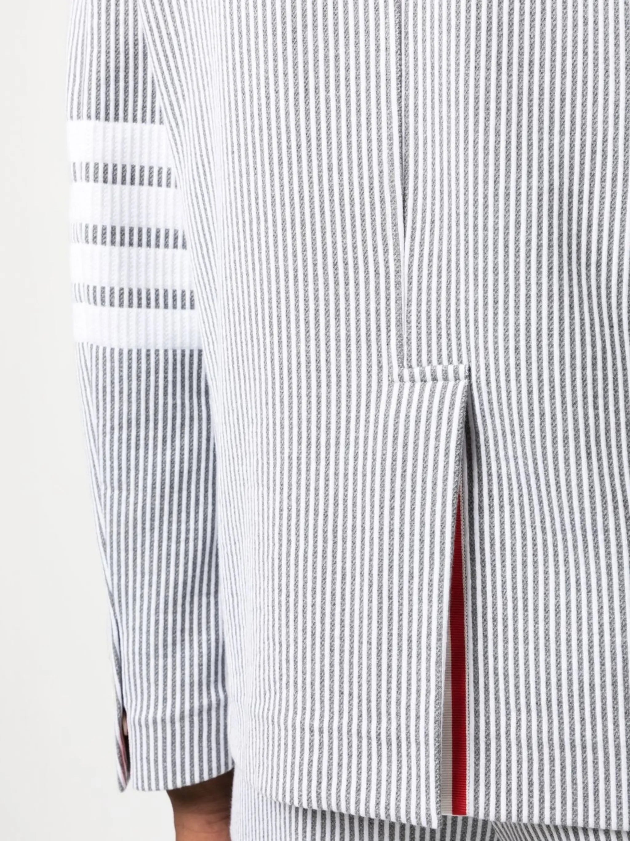4-Bar seersucker single-breasted blazer