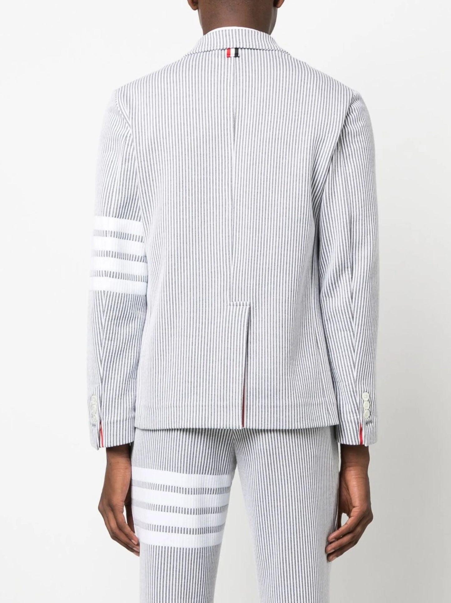 4-Bar seersucker single-breasted blazer