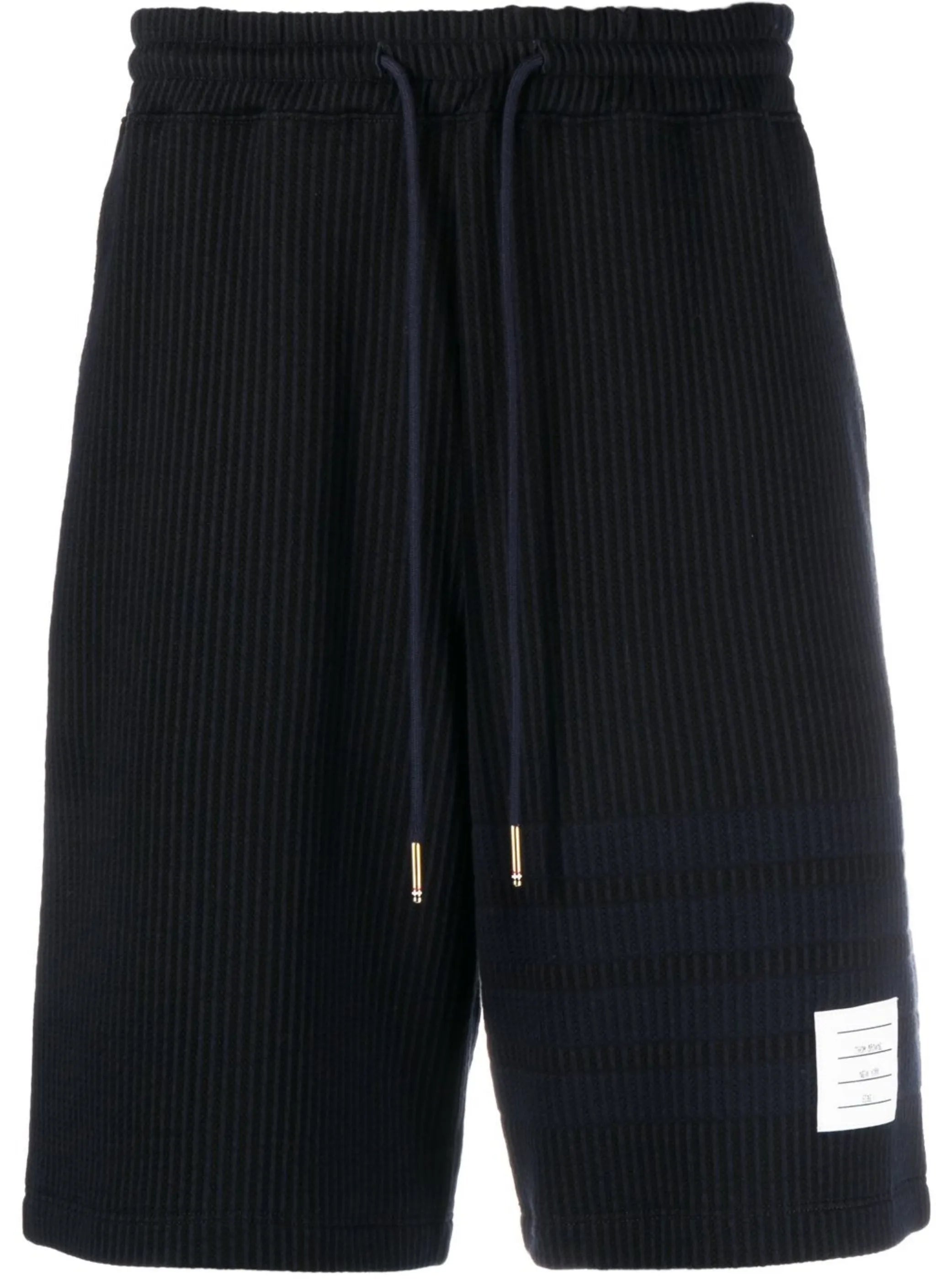 4-Bar stripe seersucker track shorts