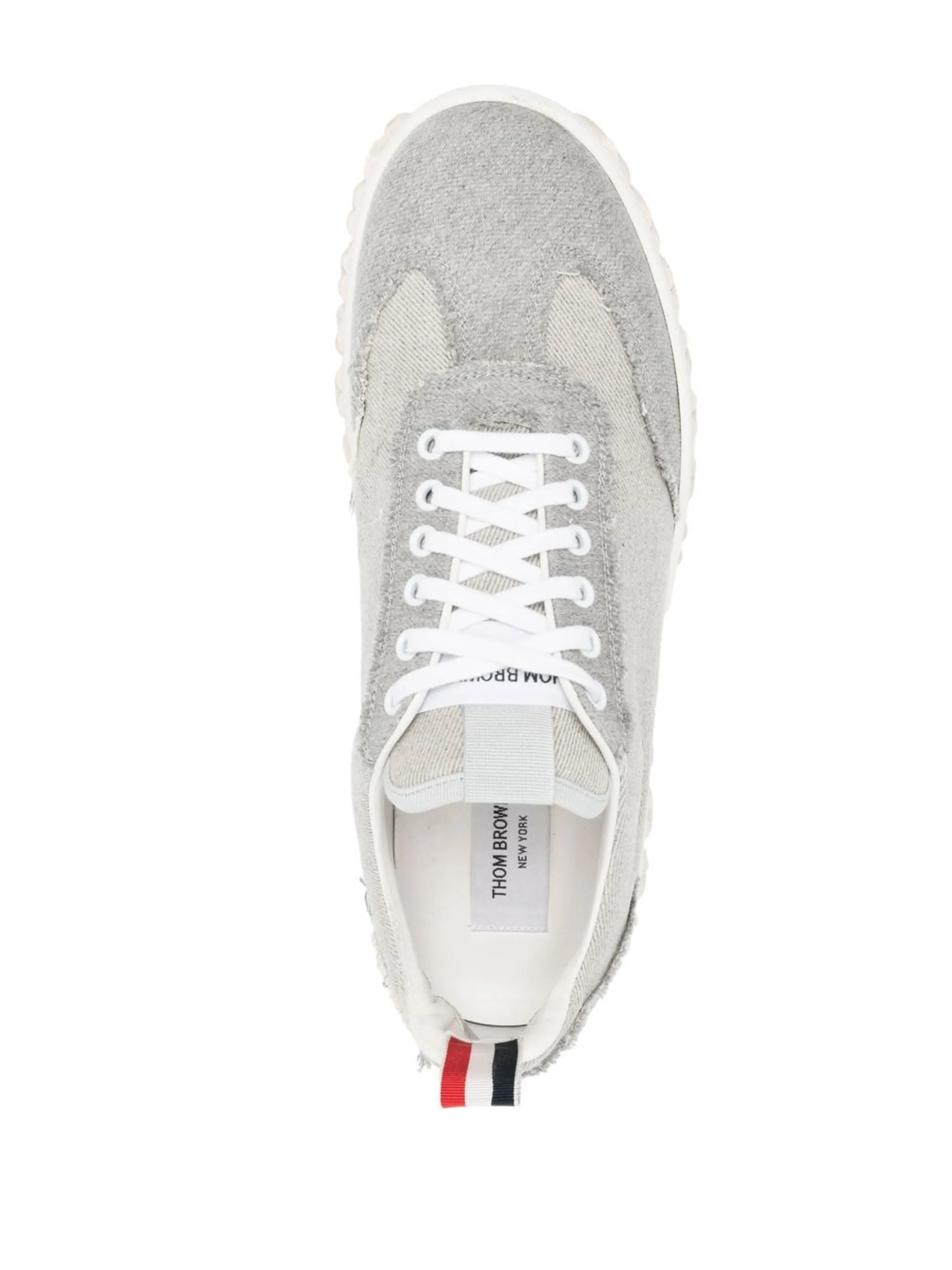 low-top frayed sneakers