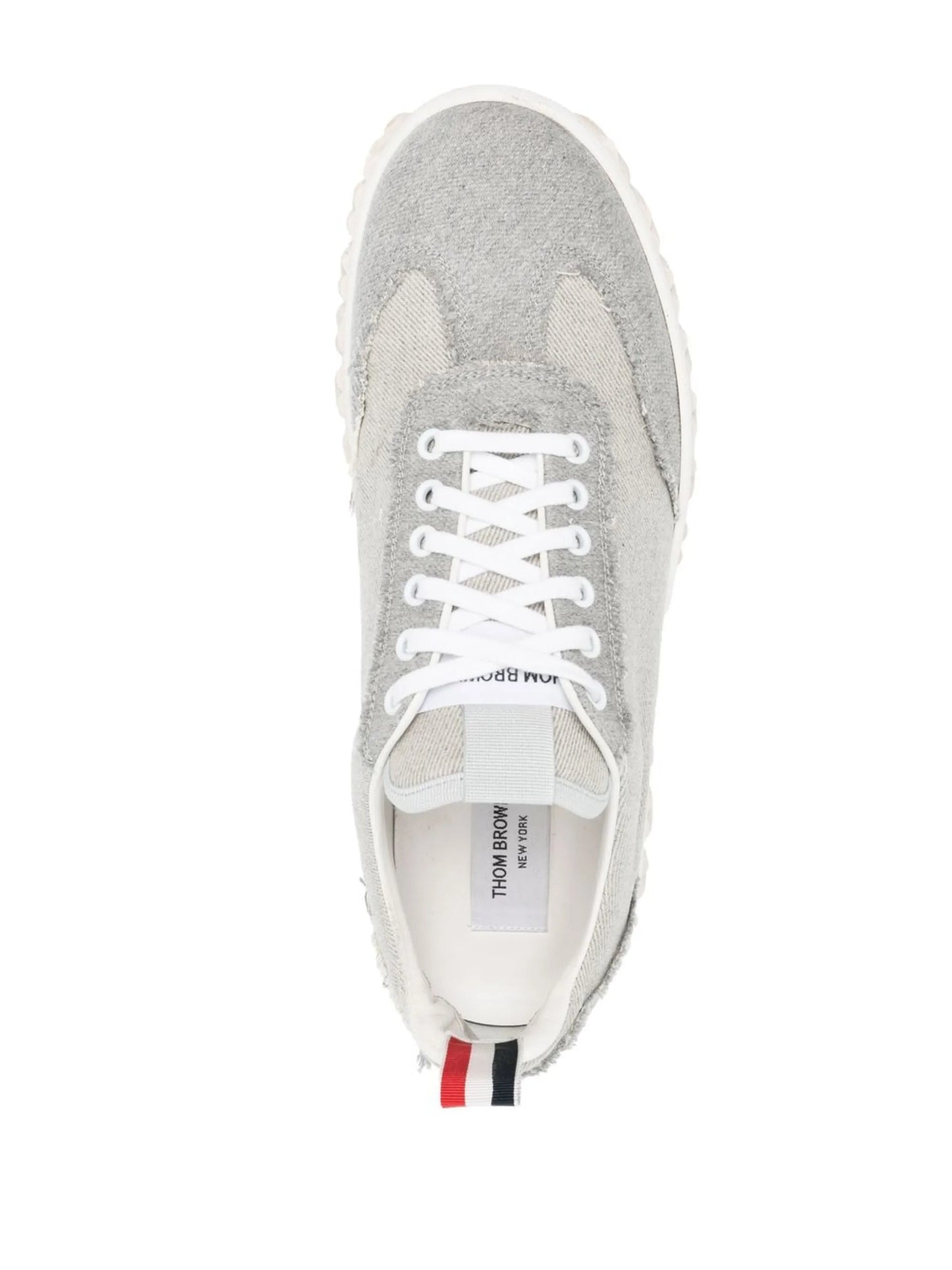 low-top frayed sneakers