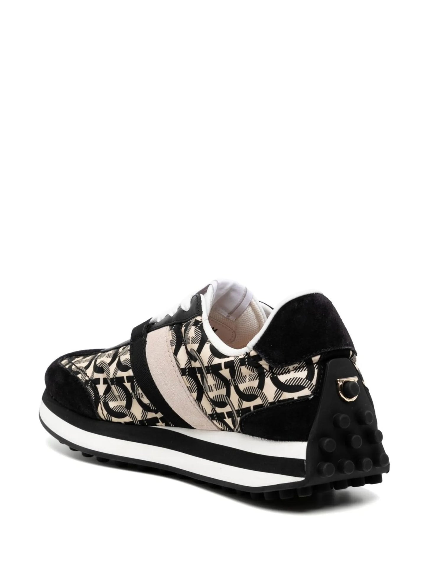 Gancini-print low-top sneakers