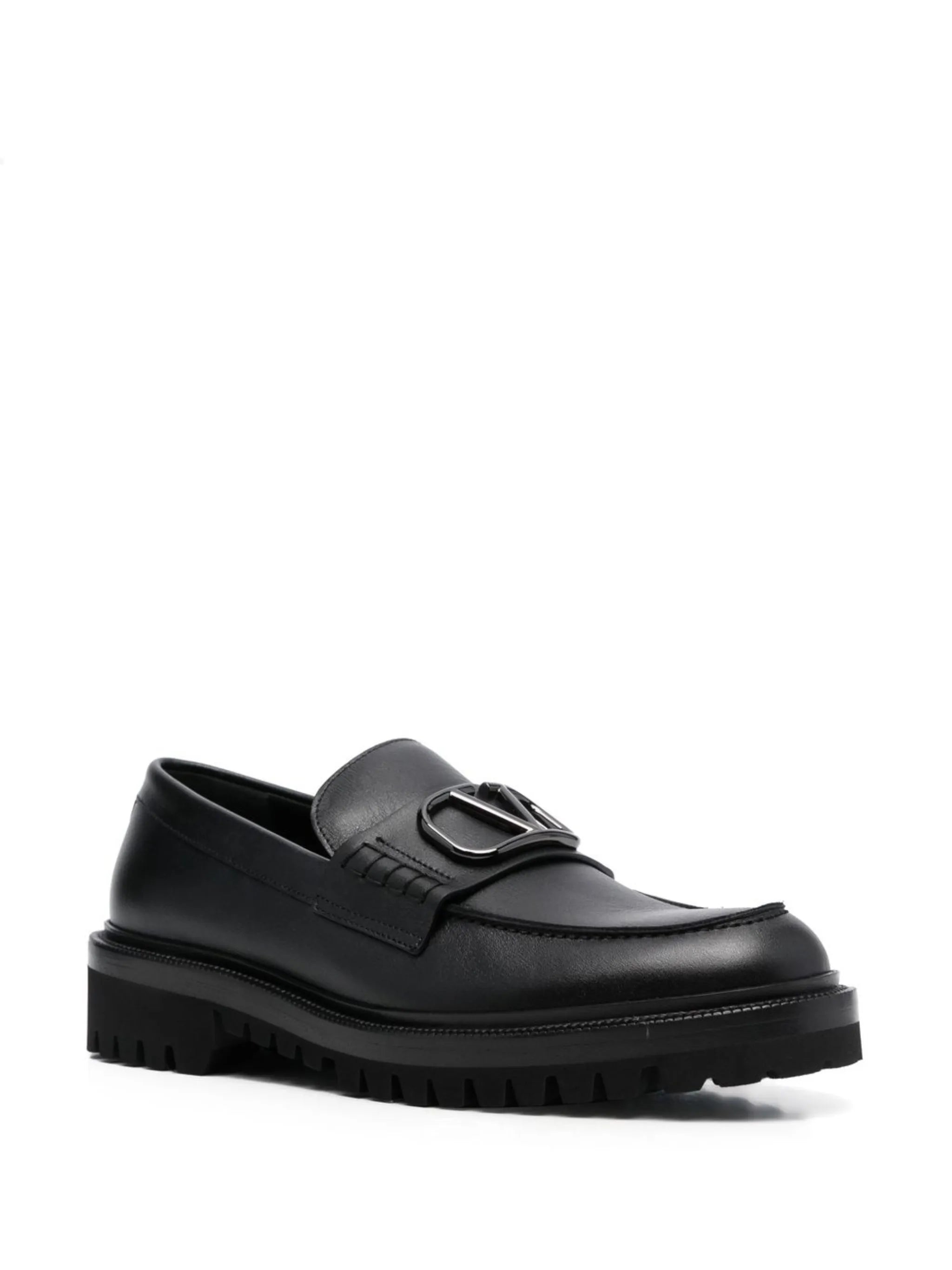 VLogo Signature leather loafers