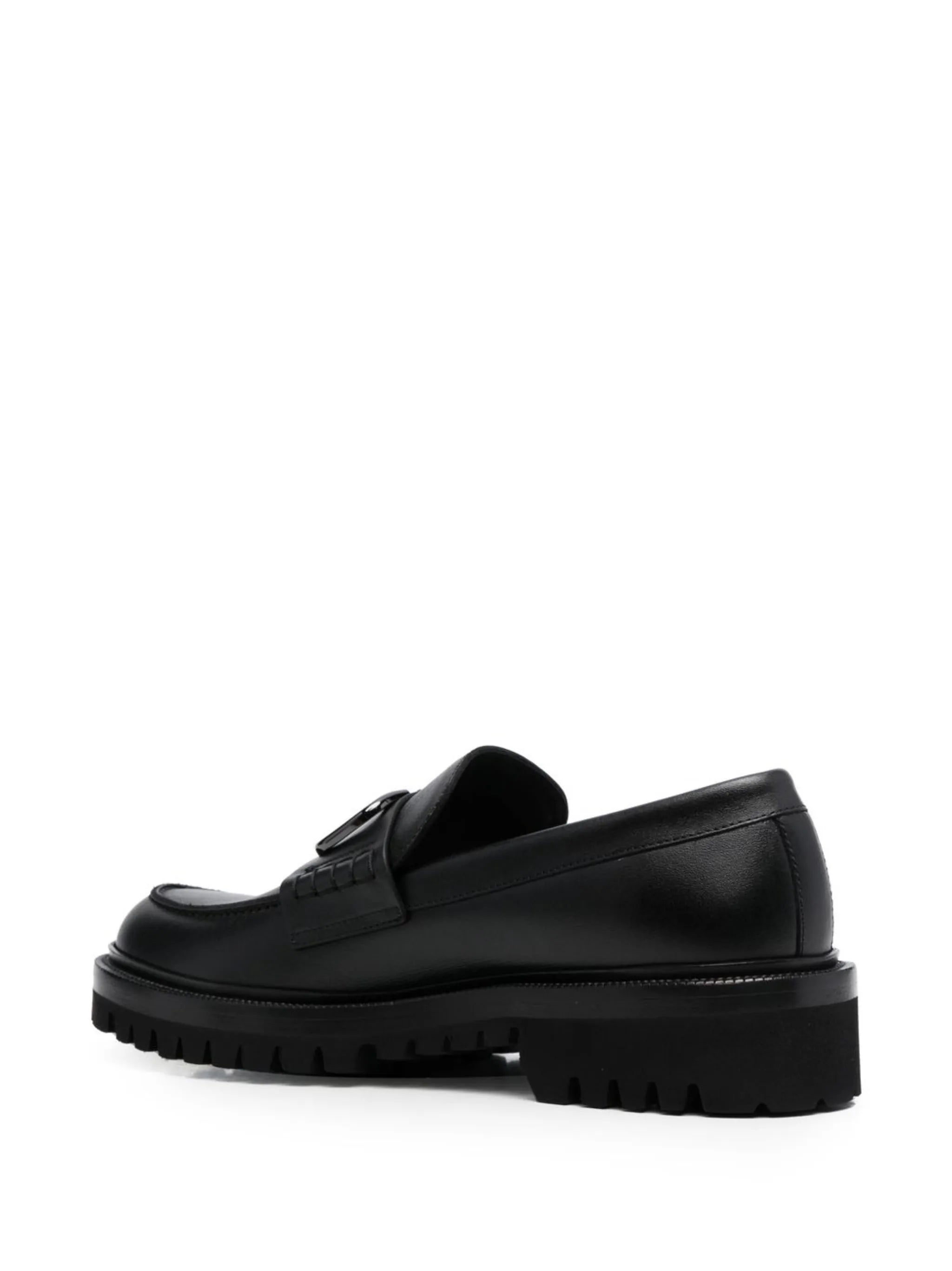VLogo Signature leather loafers