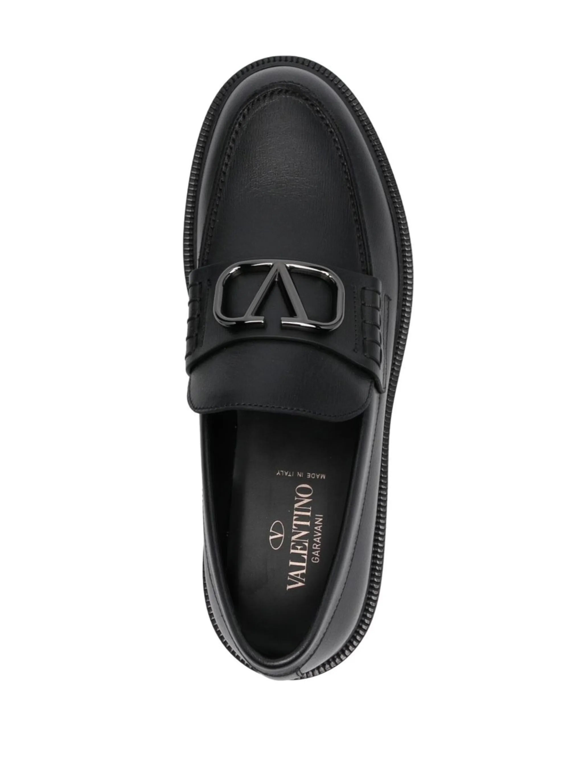 VLogo Signature leather loafers
