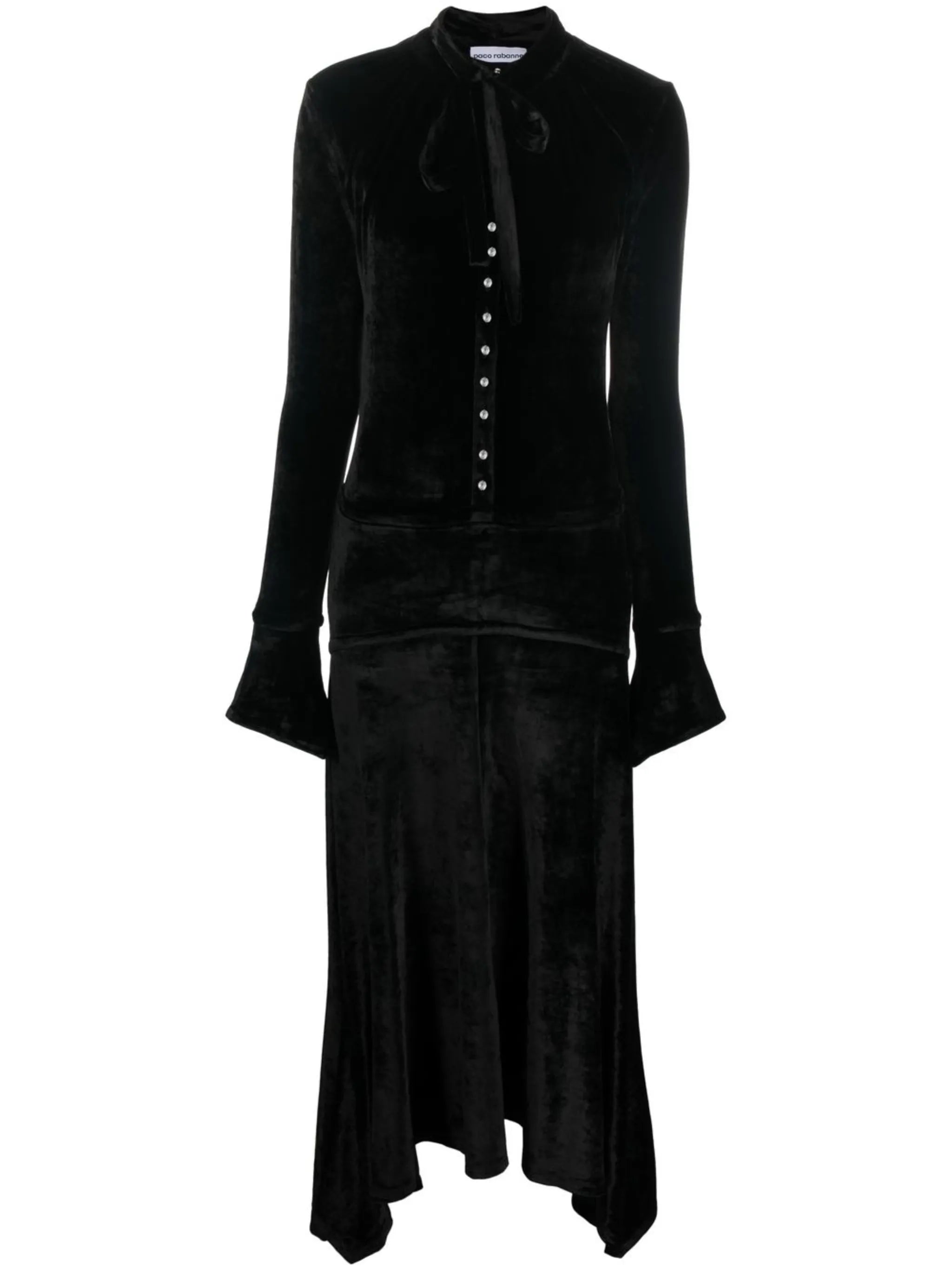 asymmetric velvet dress