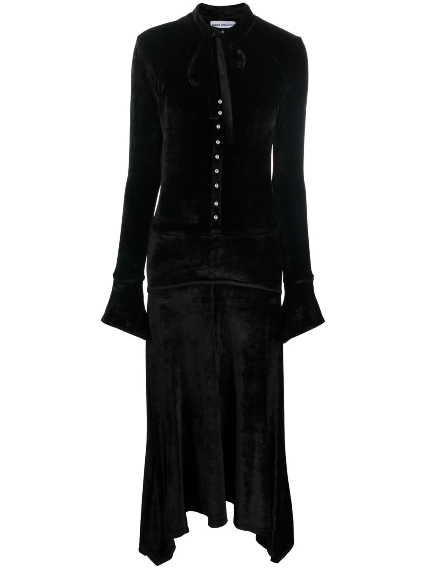 asymmetric velvet dress