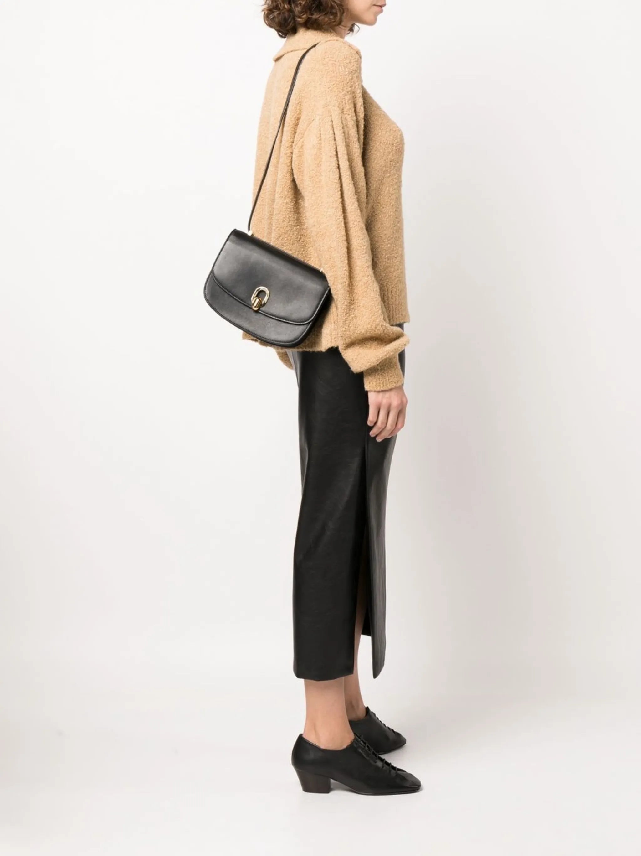 Tondo 22 leather shoulder bag