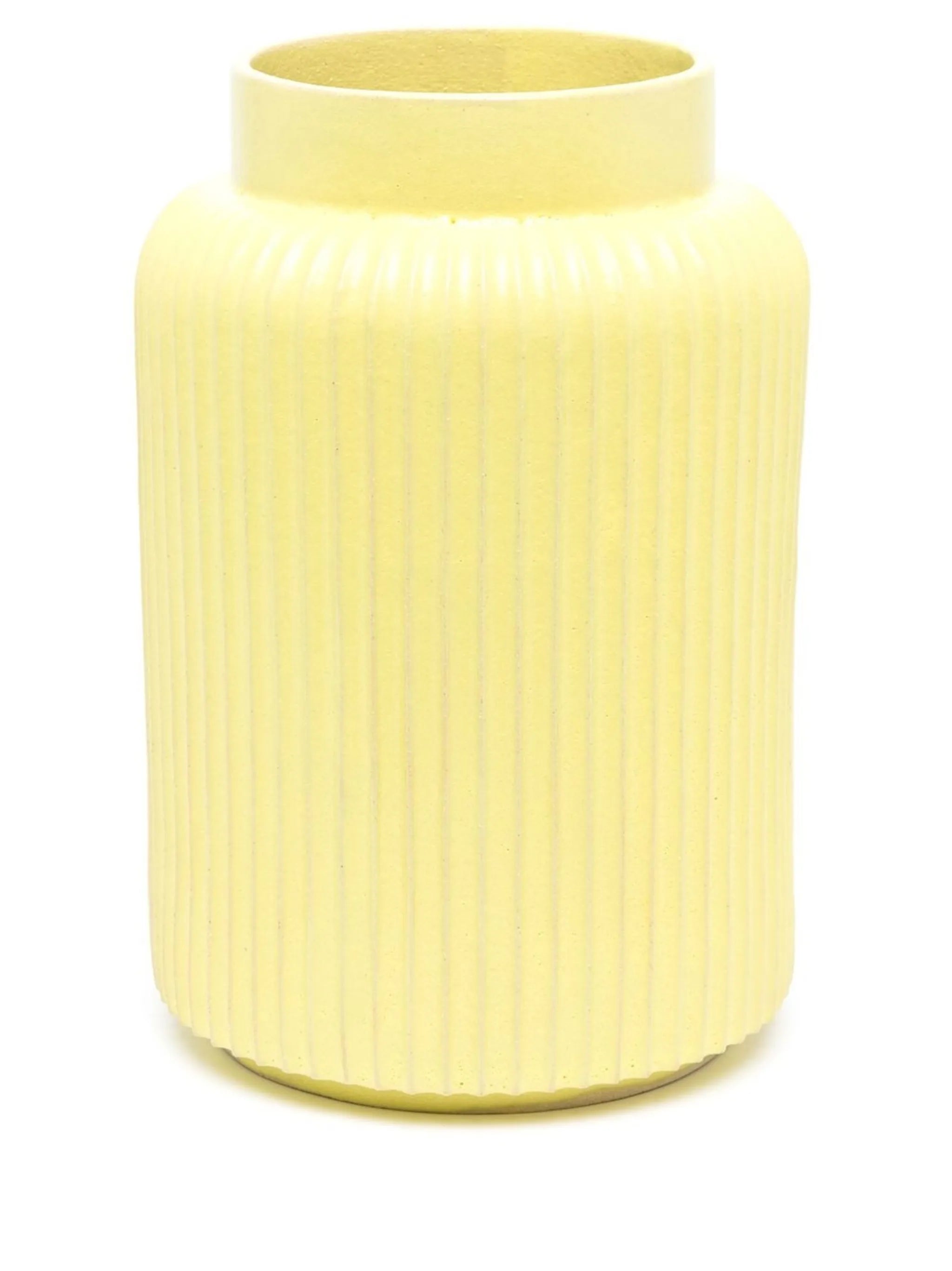 clay ribbed vase (26cm)