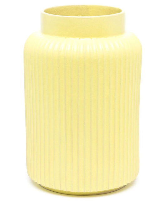 clay ribbed vase (26cm)