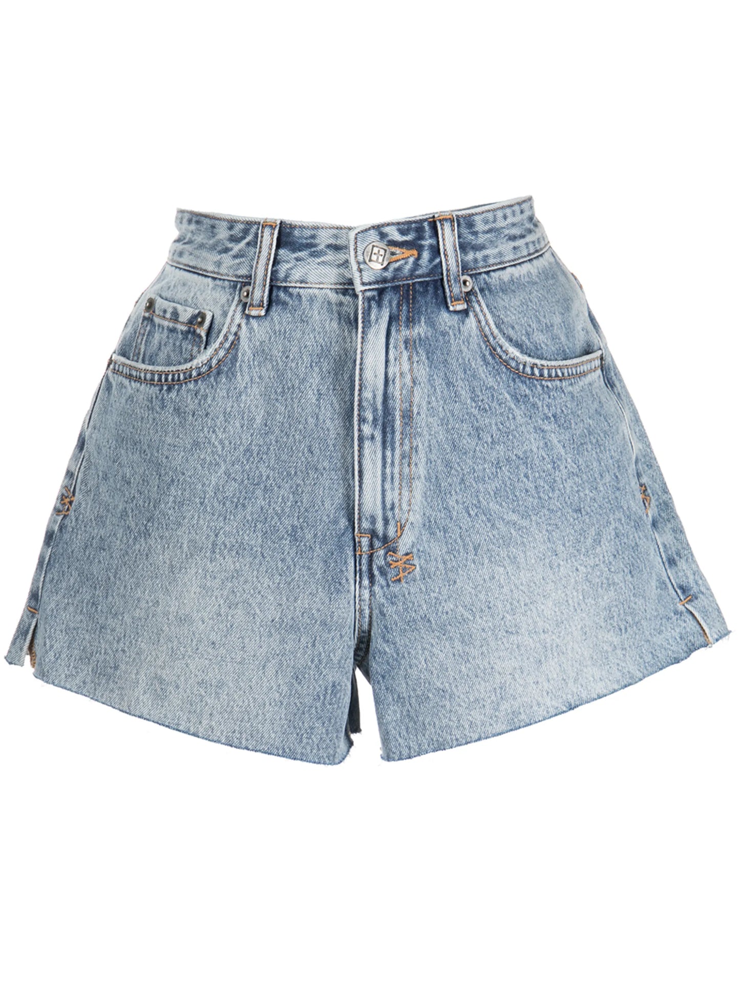 high-waisted denim shorts