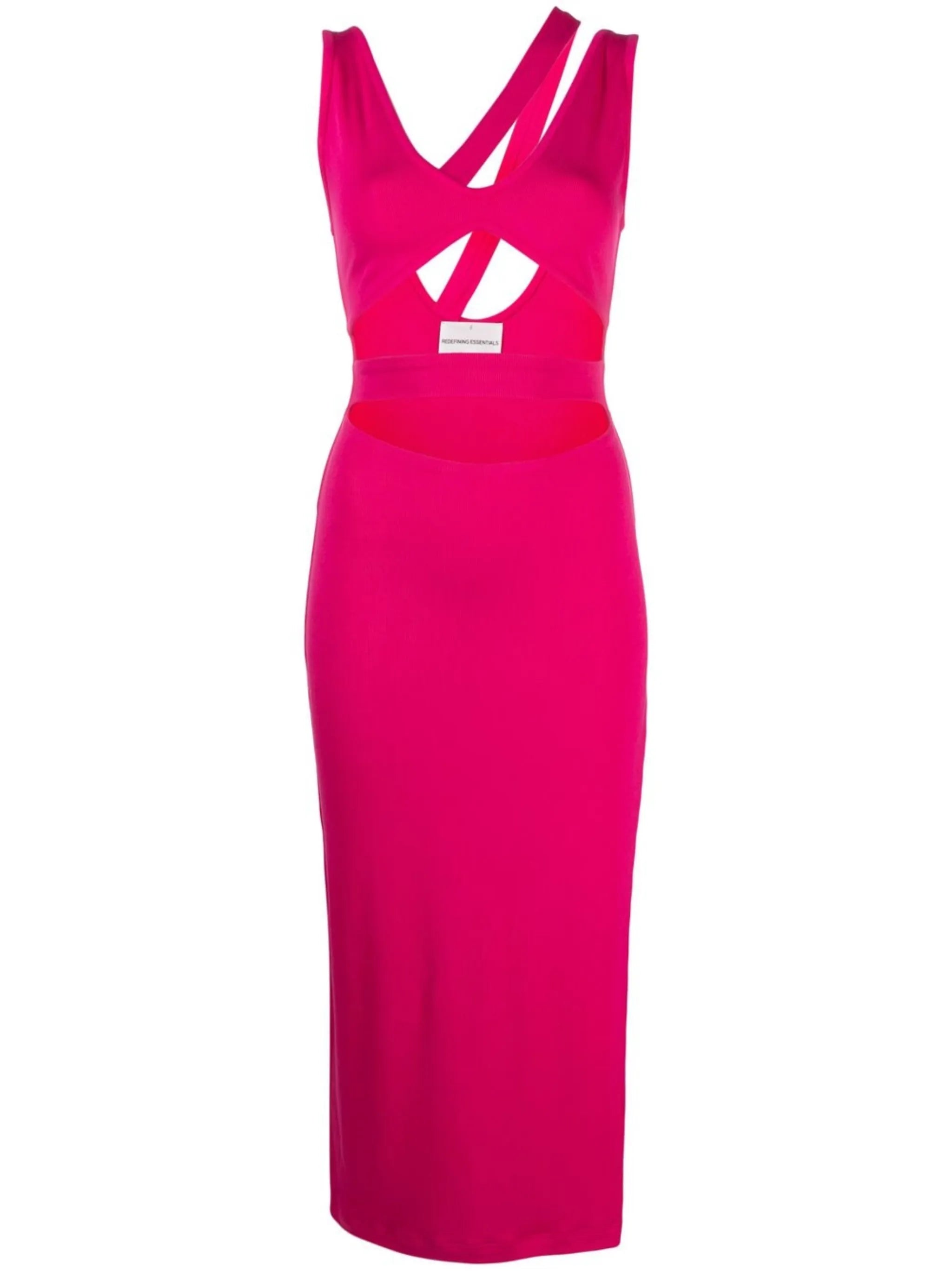 cut-out knitted midi dress