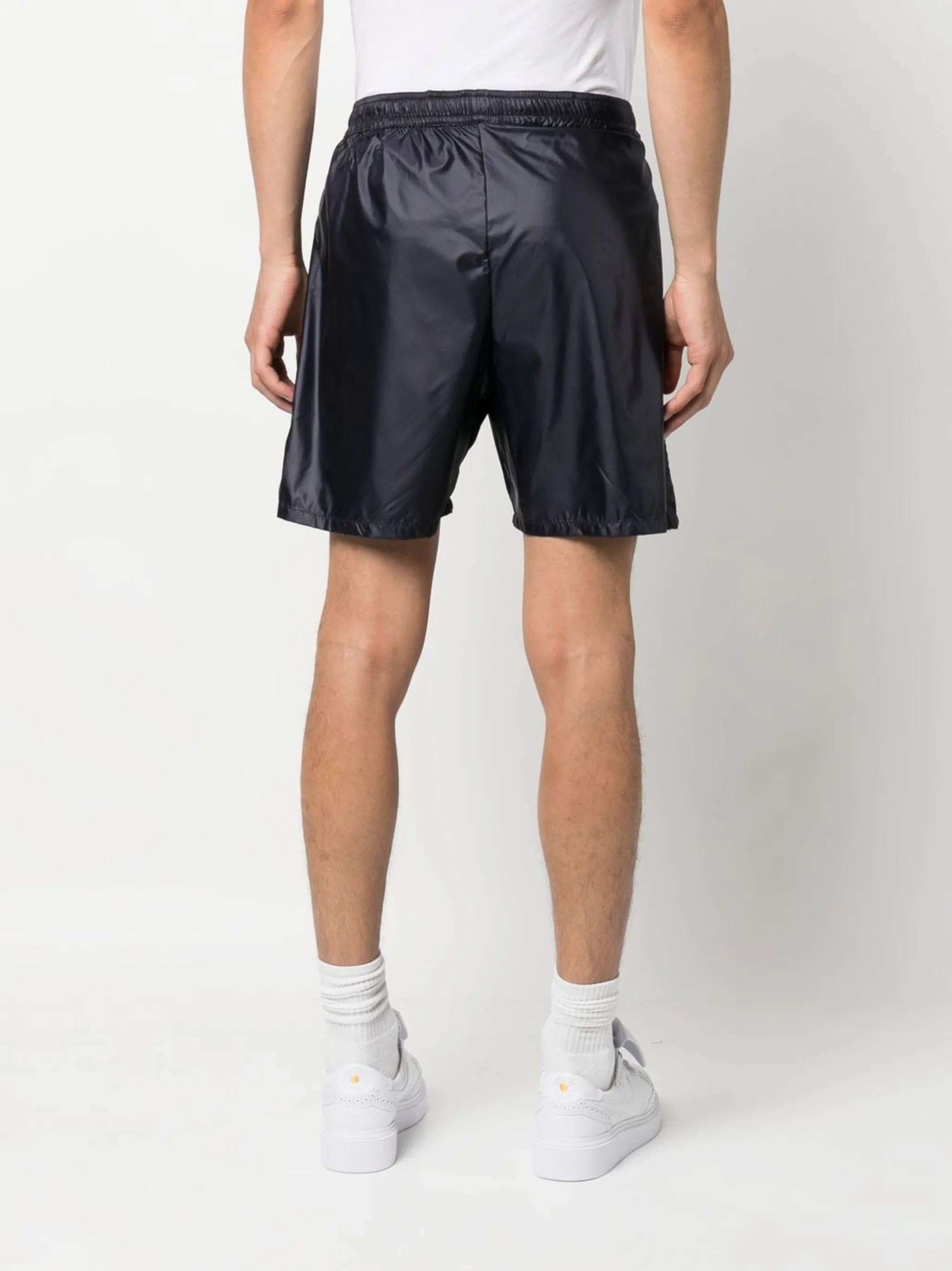 Middle logo-embroidered shorts