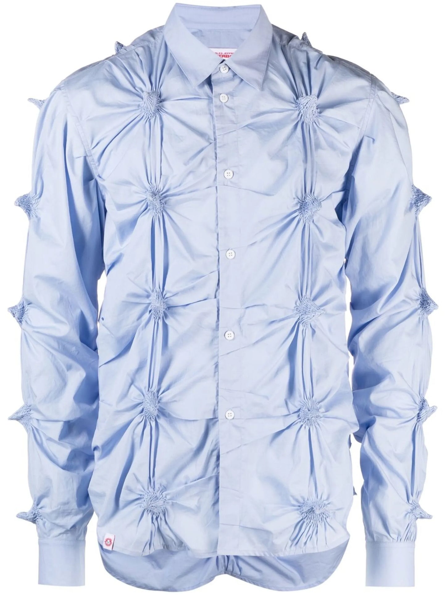 Spikey gathered cotton shirt