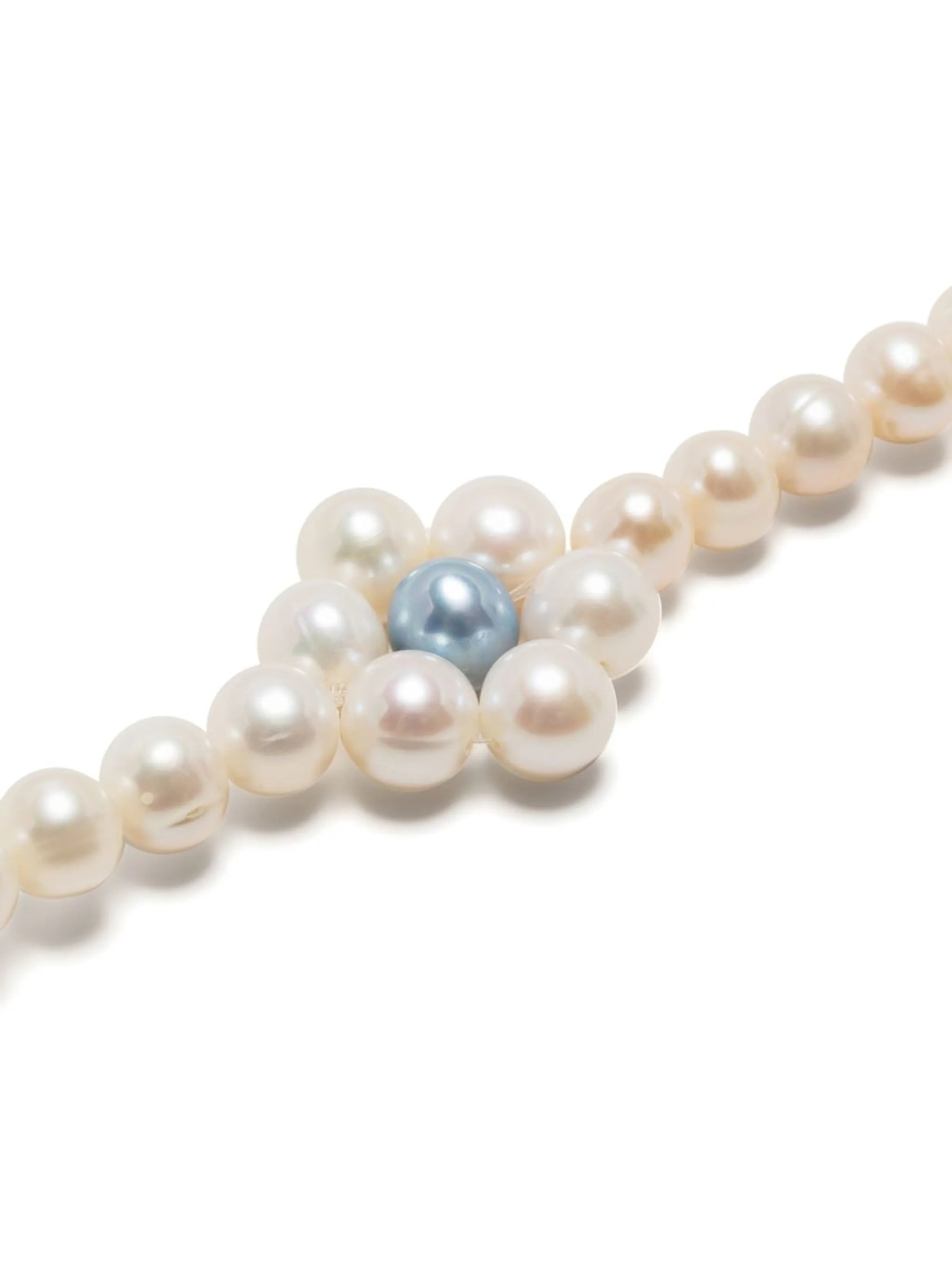 sterling silver Daisy pearl necklace
