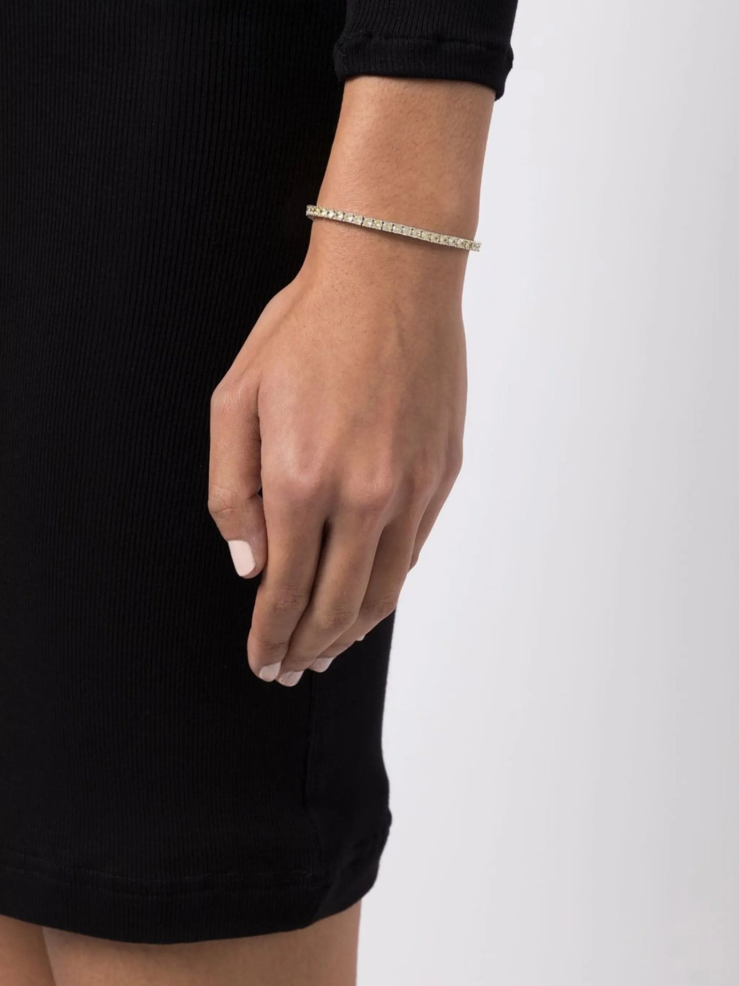 crystal-embellished tennis bracelet