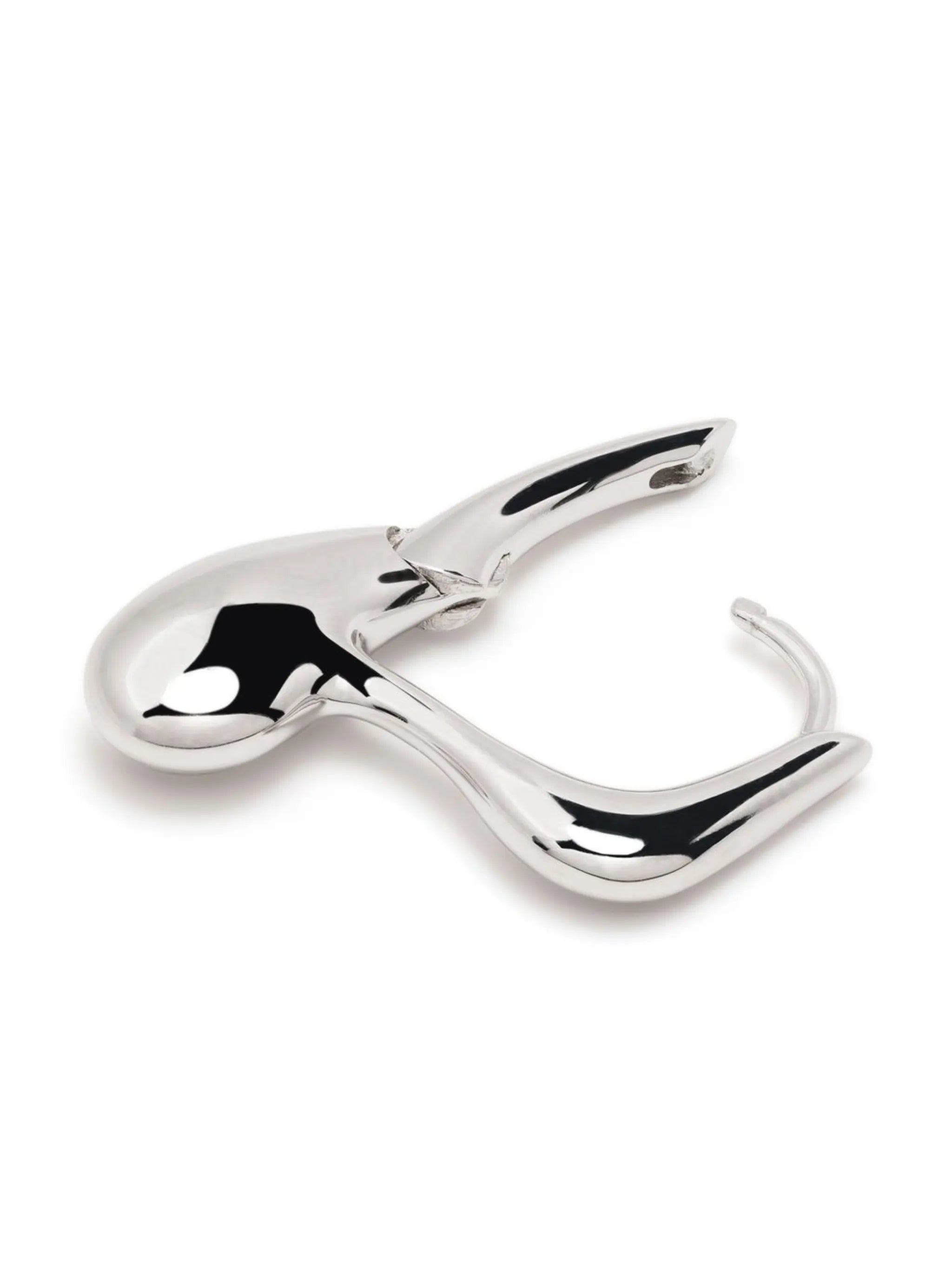 twist-detail single drop earring