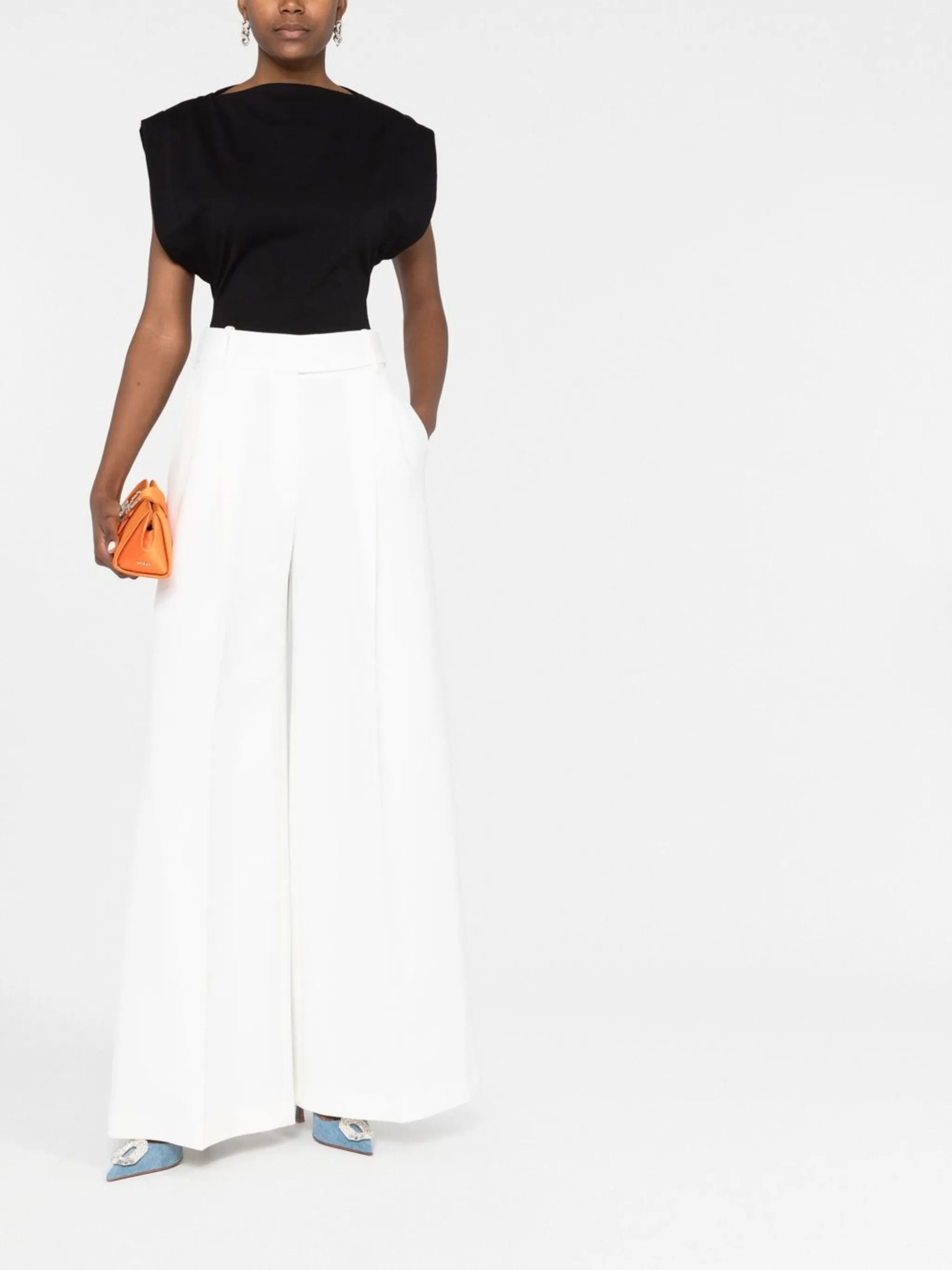 tailored wide-leg trousers