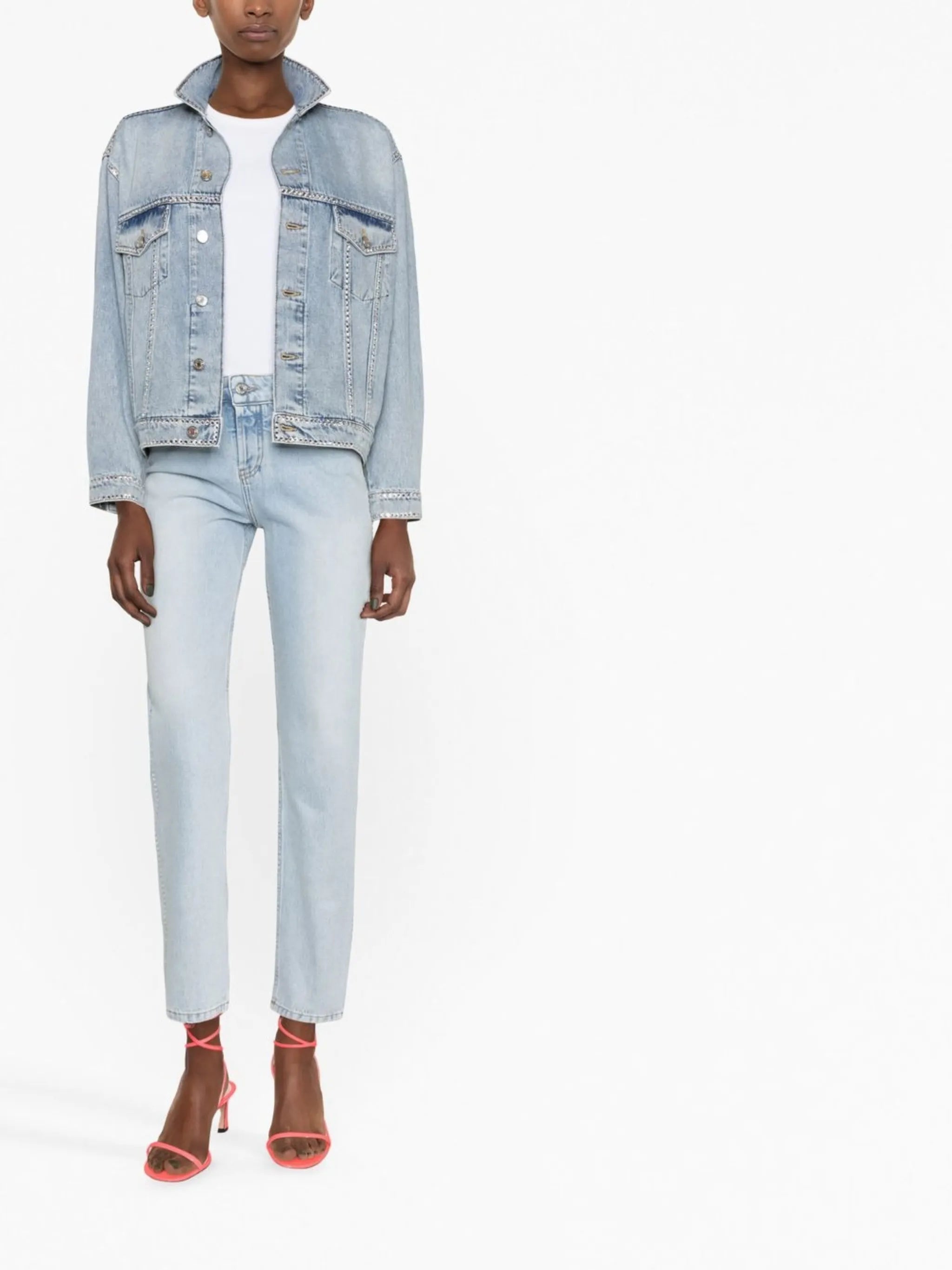 slim-fit straight jeans