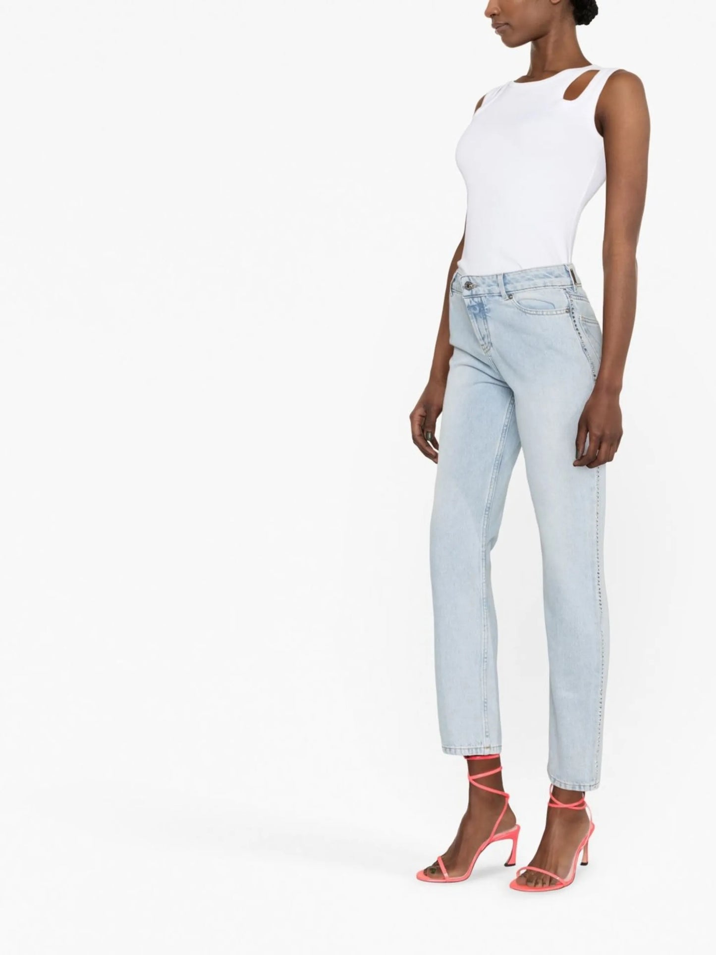 slim-fit straight jeans