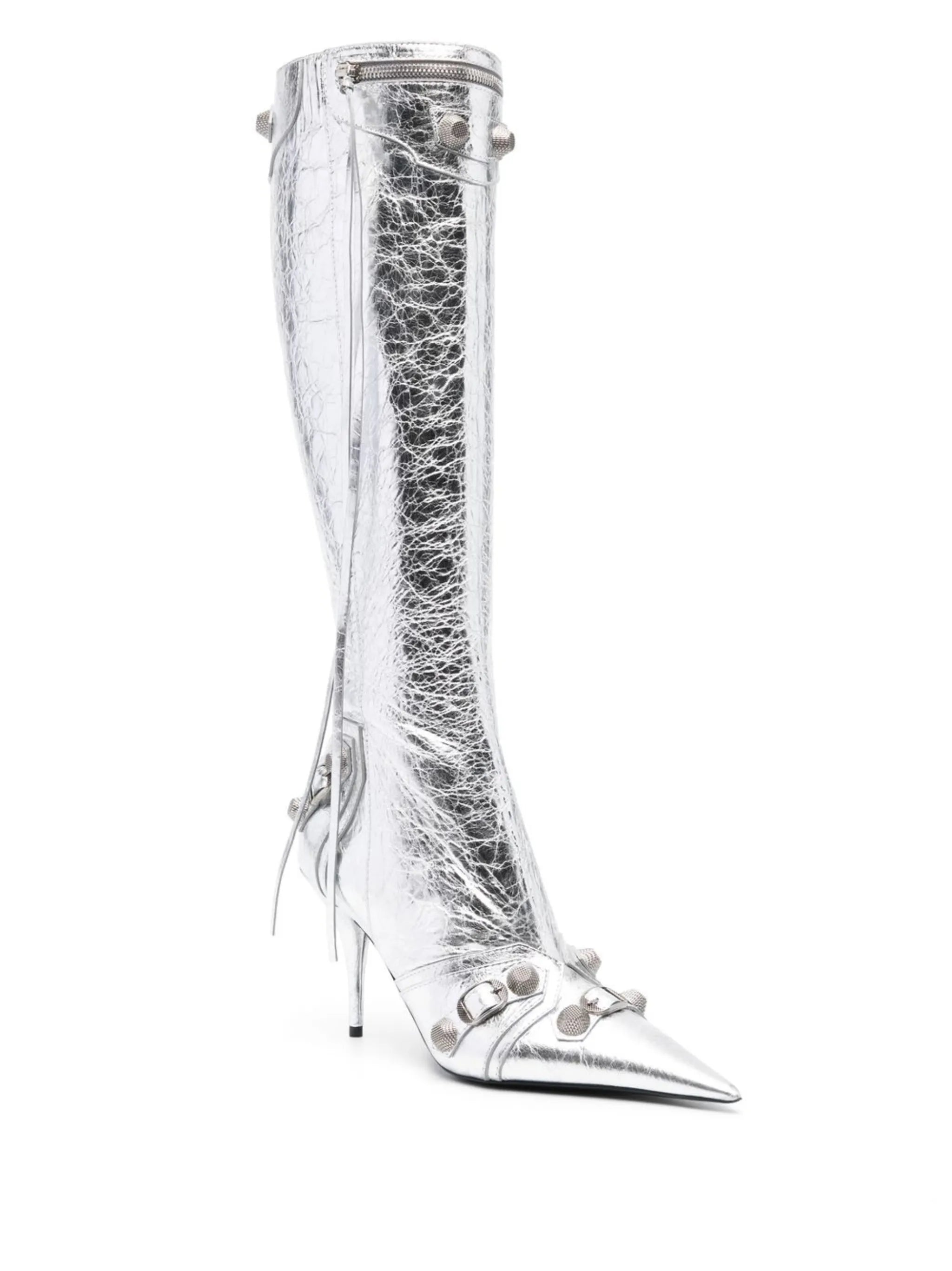 Cagole 90mm metallic leather boots