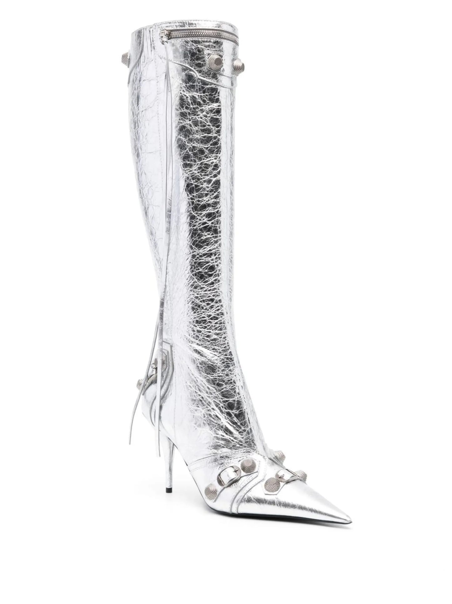 Cagole 90mm metallic leather boots