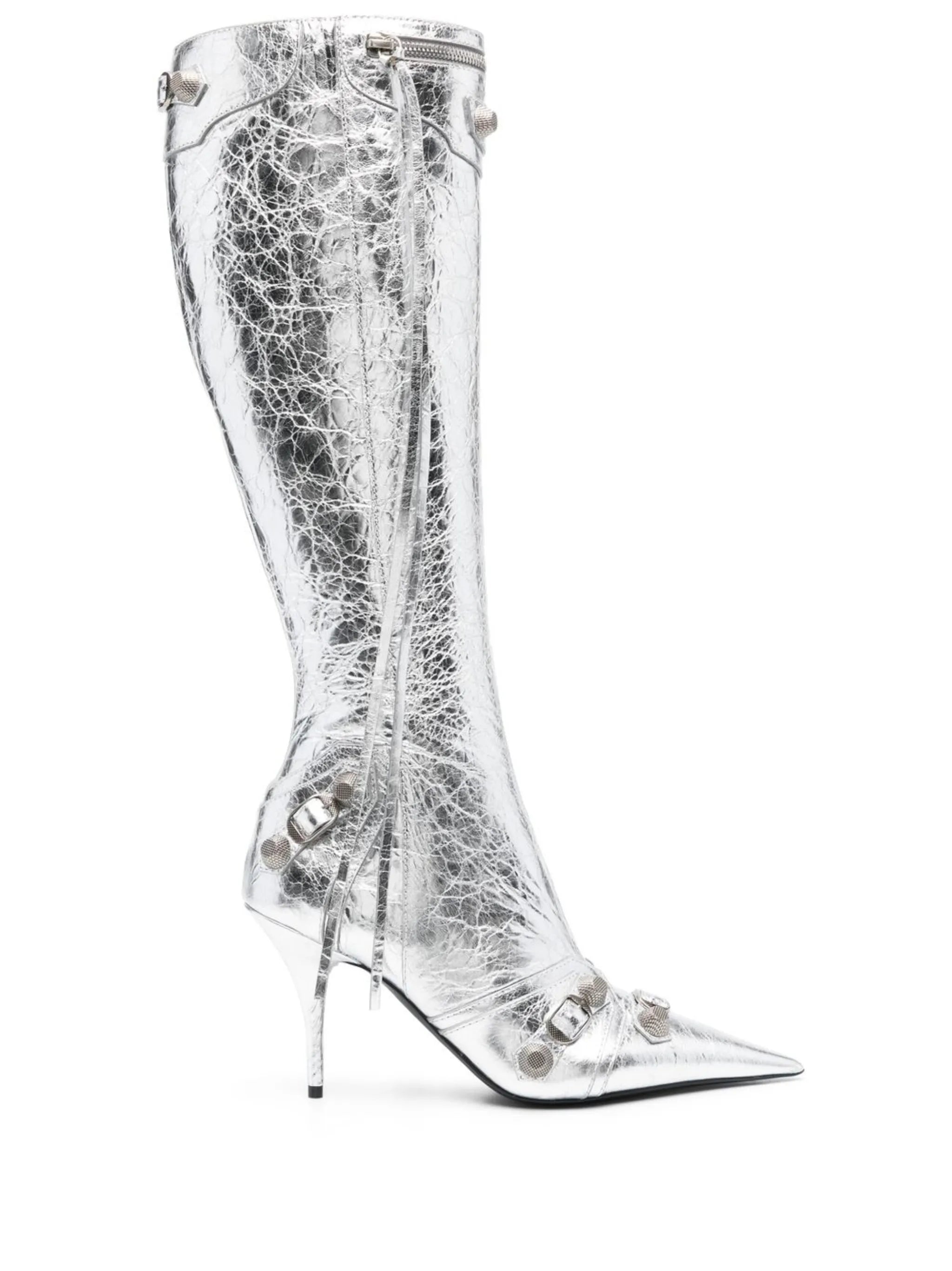 Cagole 90mm metallic leather boots