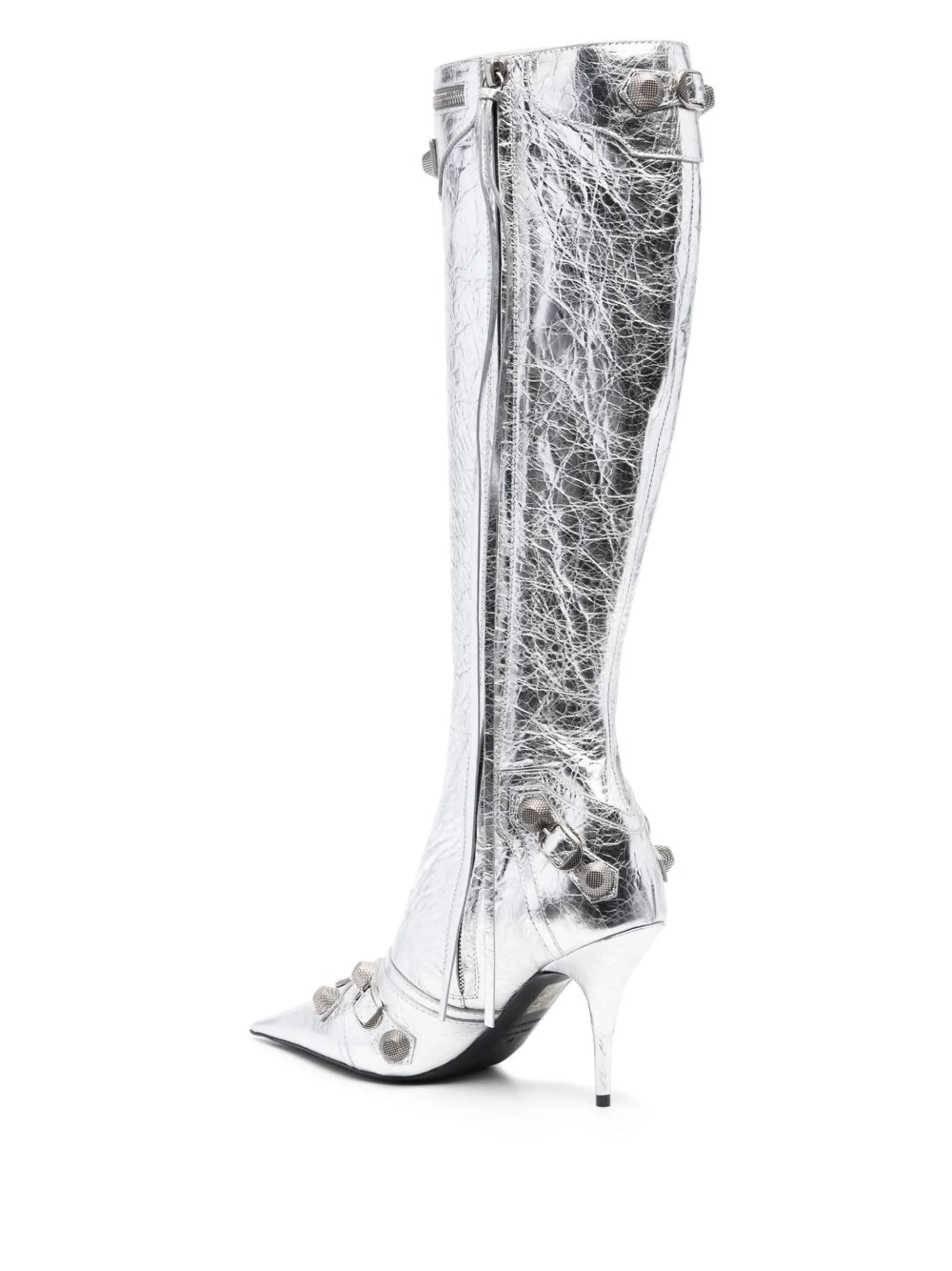 Cagole 90mm metallic leather boots