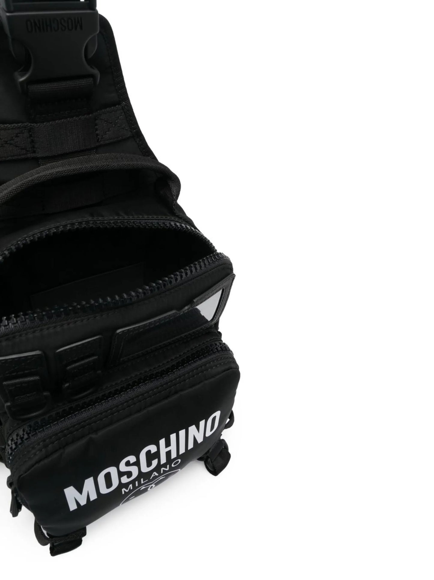 multi-pocket crossbody backpack