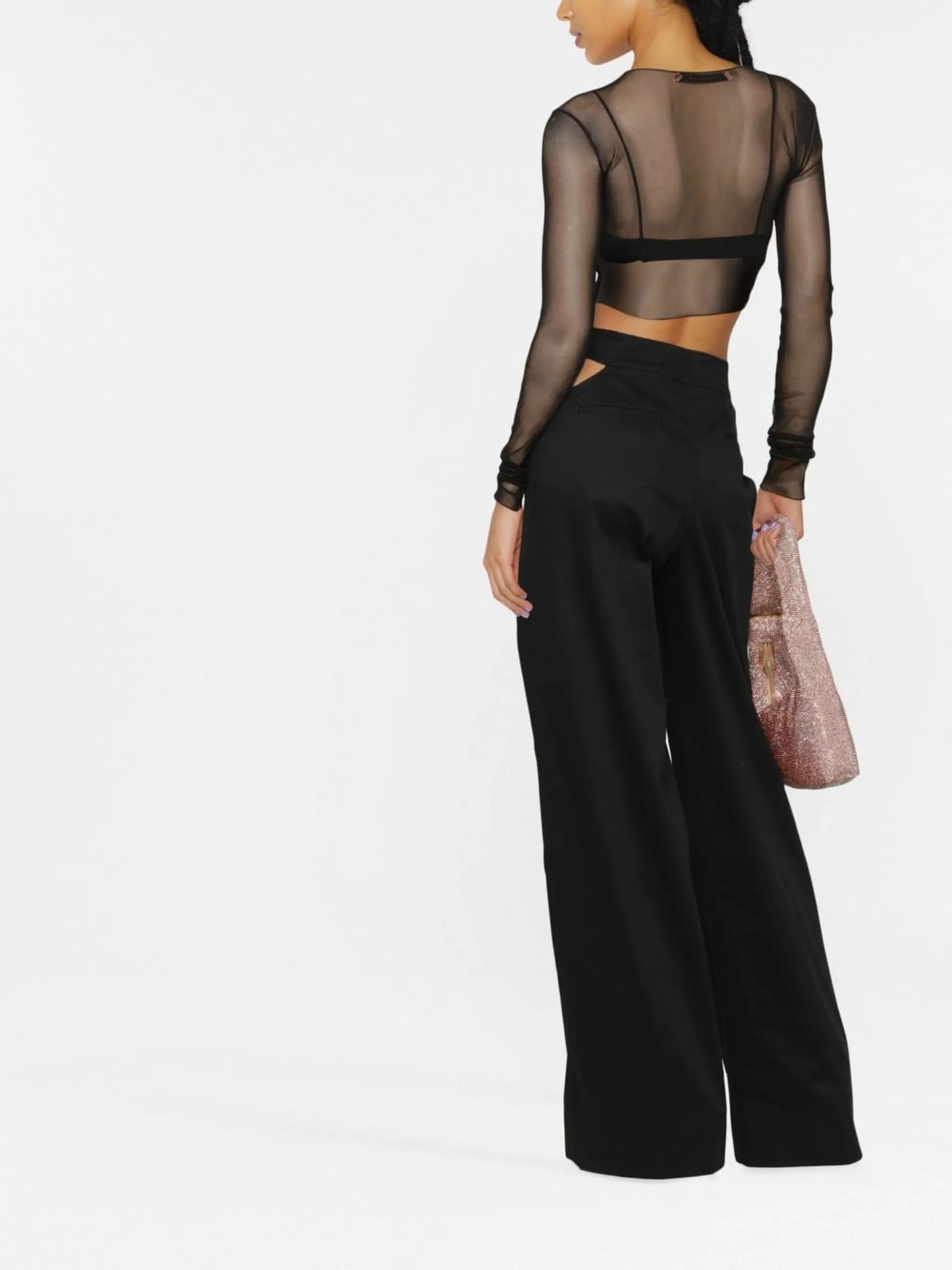 cut-out tailored trousers