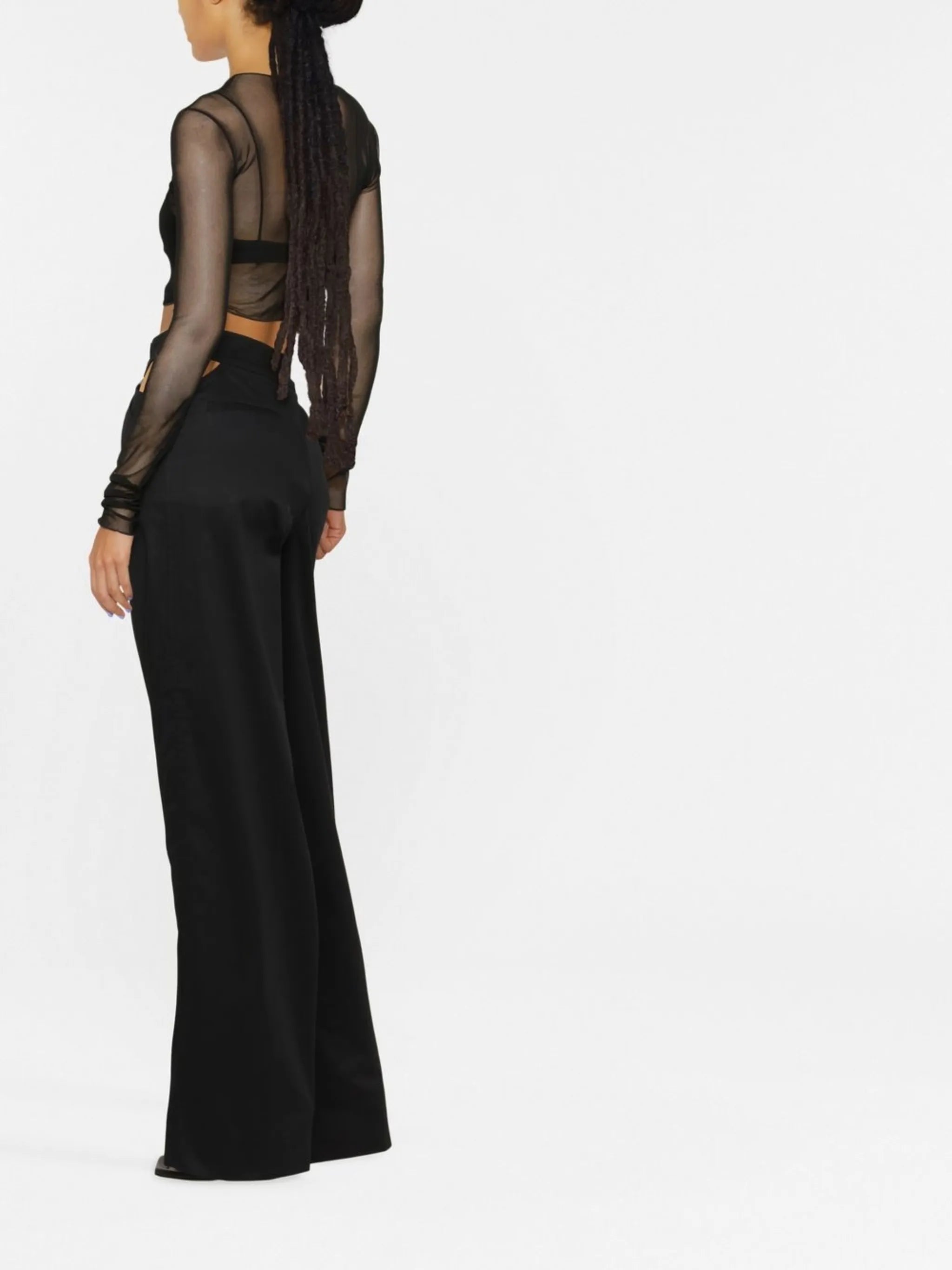 cut-out tailored trousers