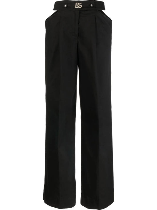 cut-out tailored trousers