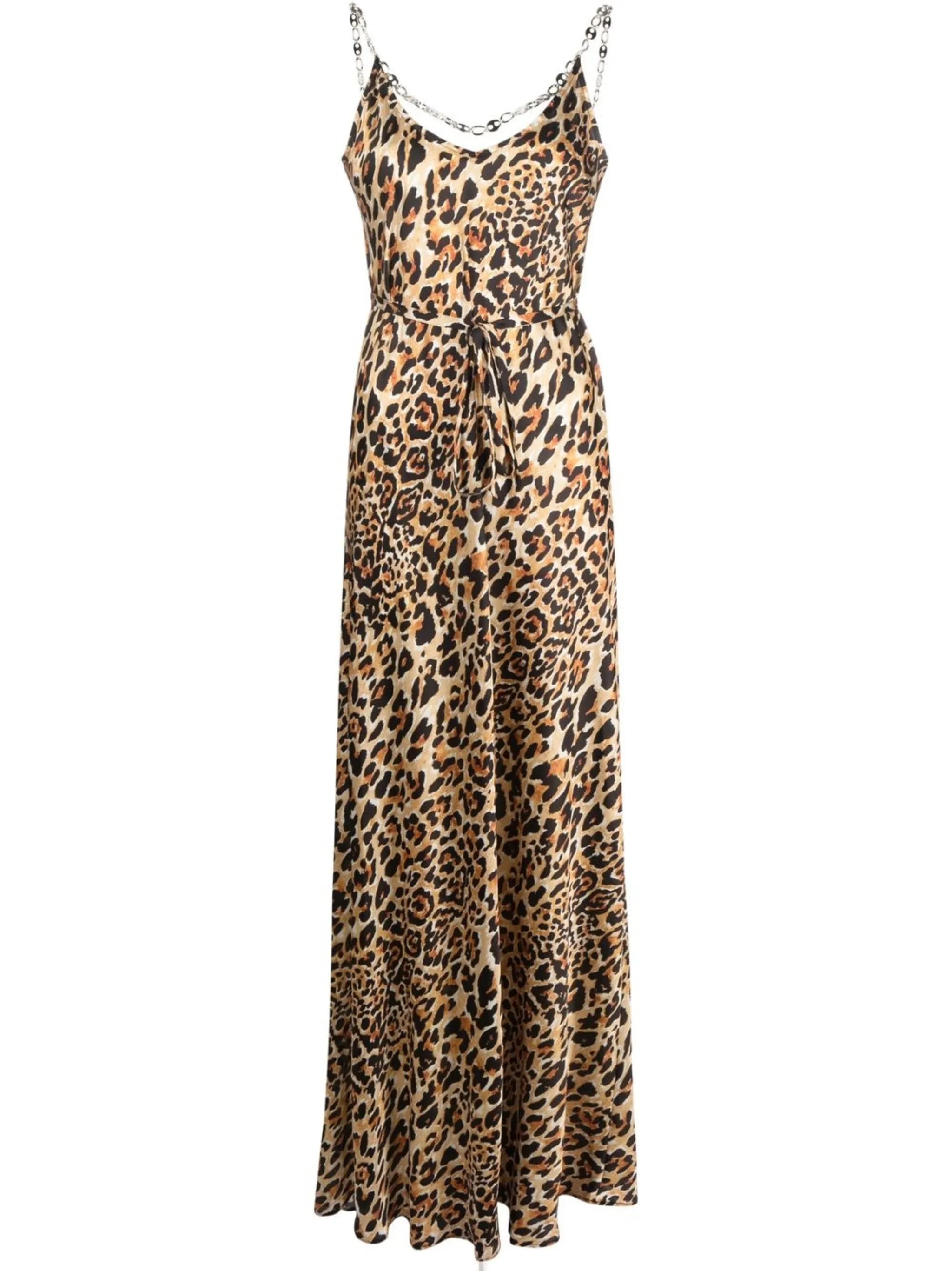 leopard-print maxi dress