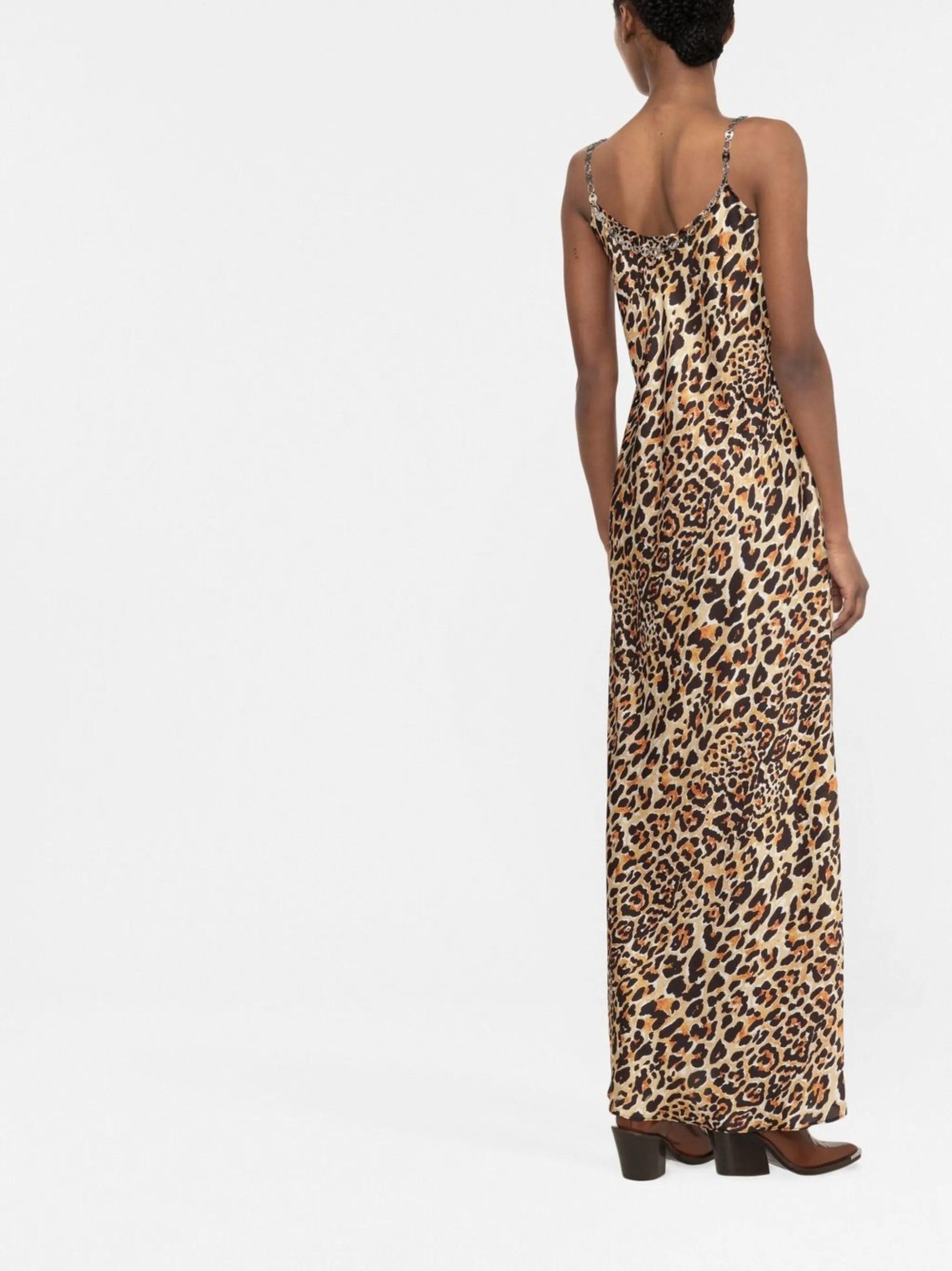leopard-print maxi dress