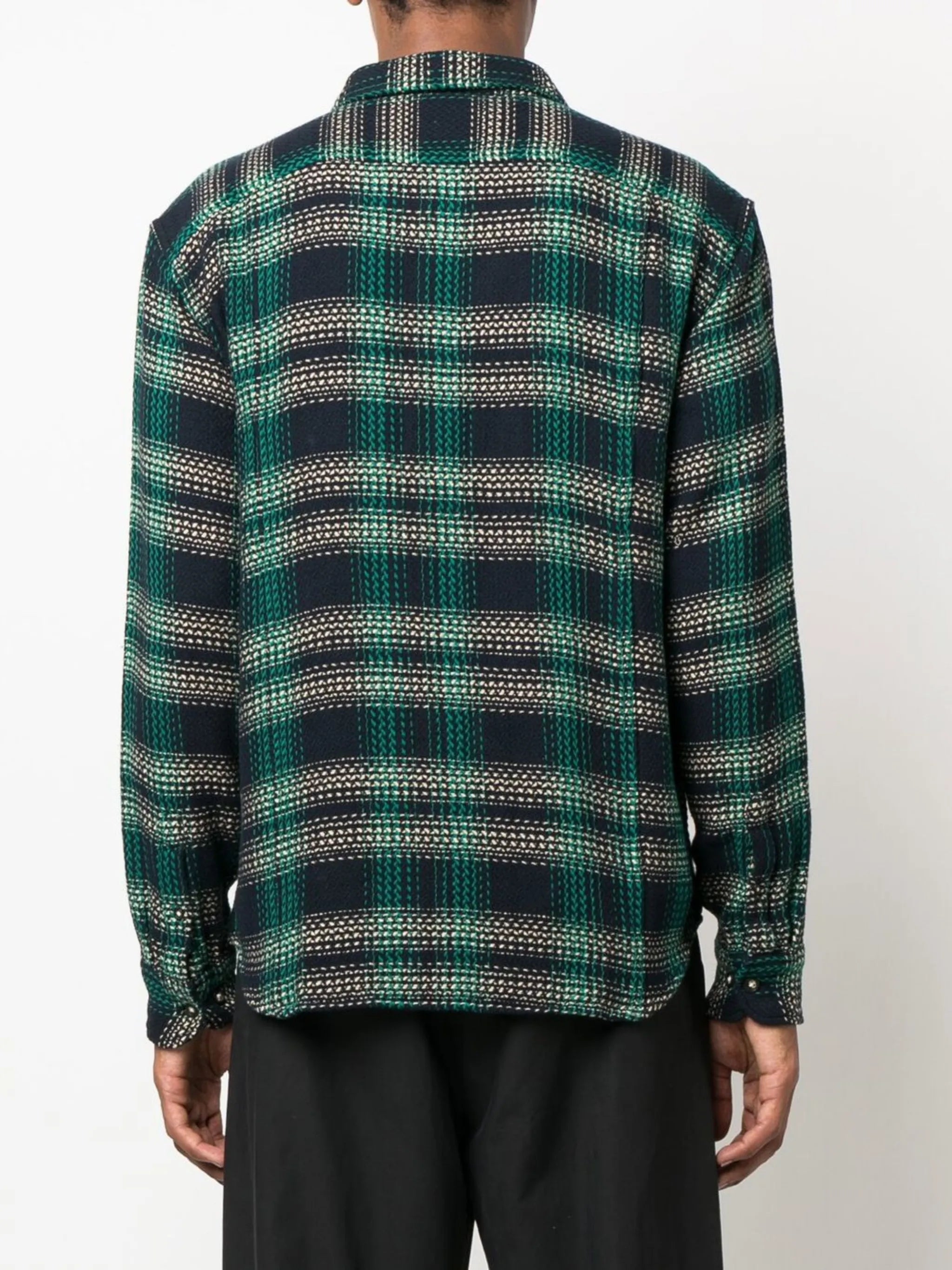 plaid-check long-sleeve shirt