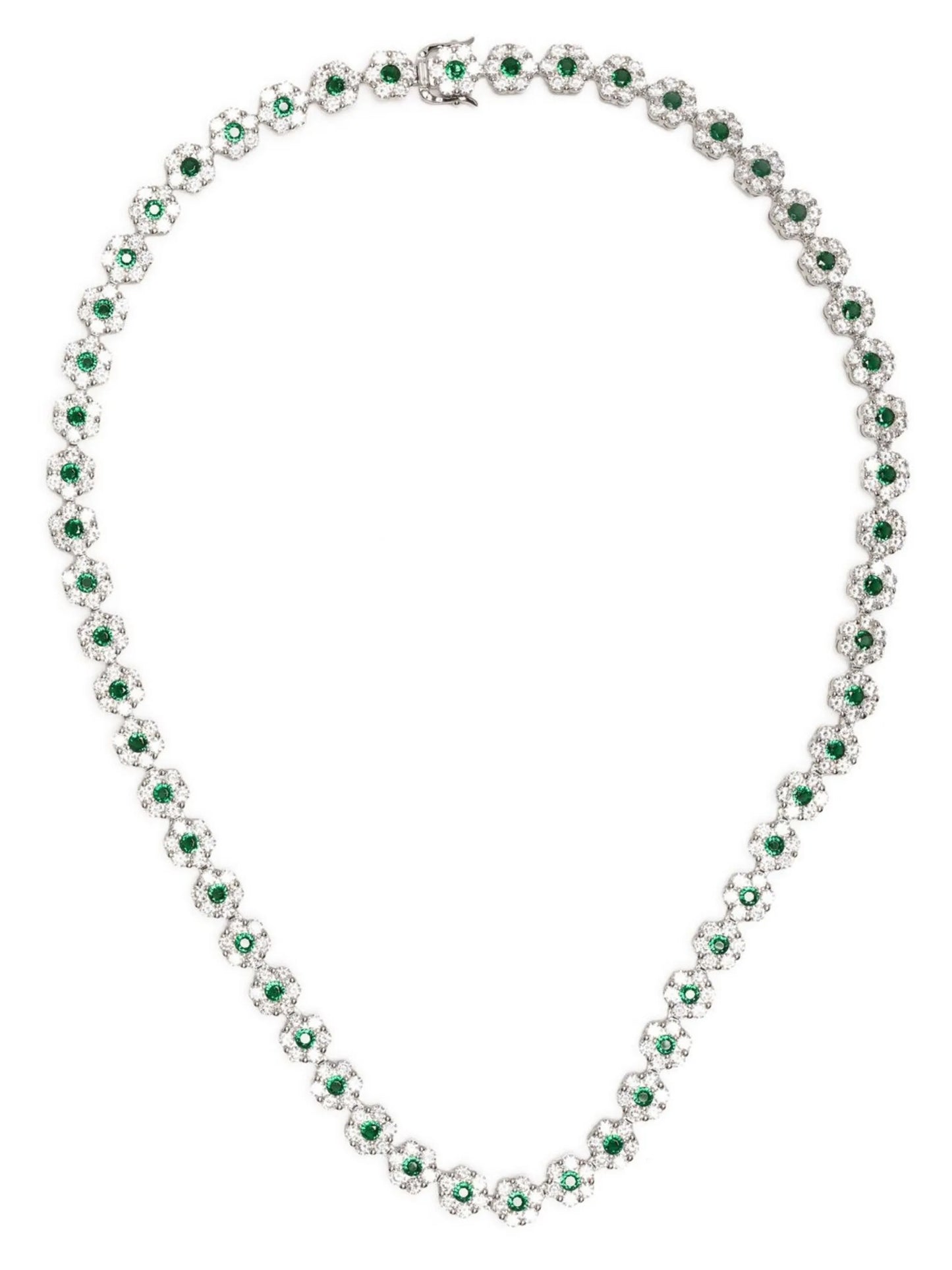 Daisy chain-link crystal necklace